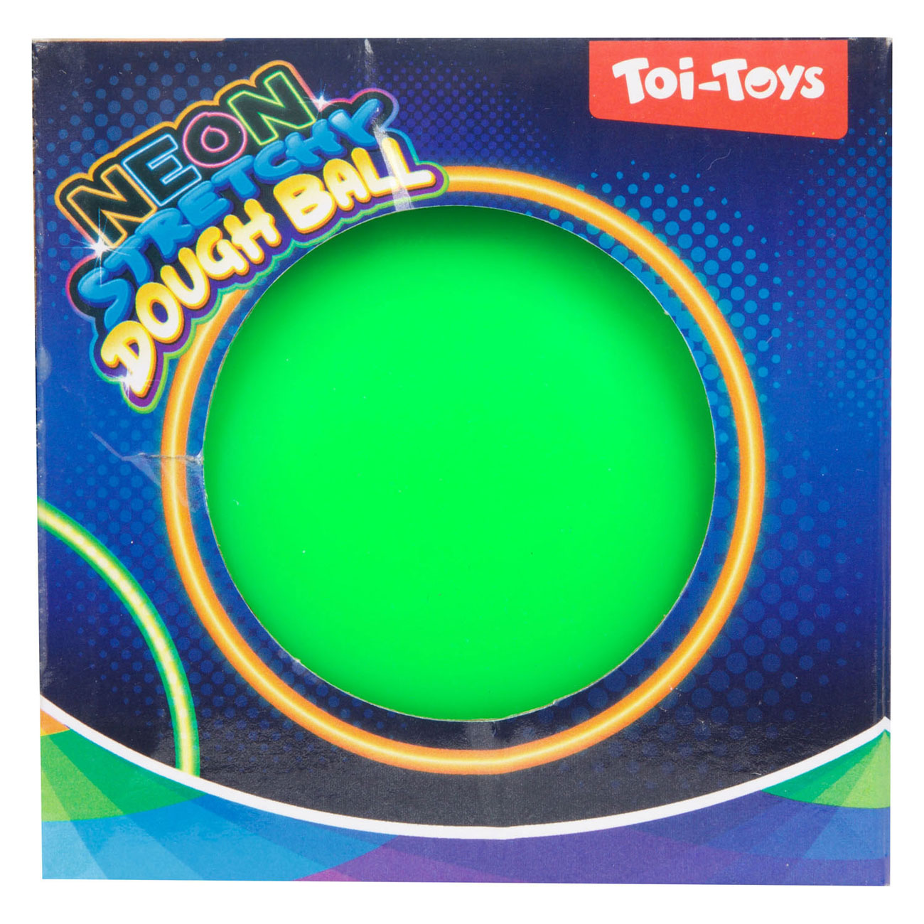 Boule à pétrir amusante néon, 10 cm