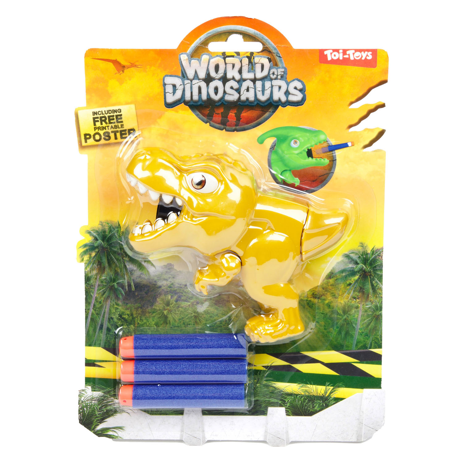 Mini pistolet Dino World of Dinosaurs avec flèches, 4 pcs.