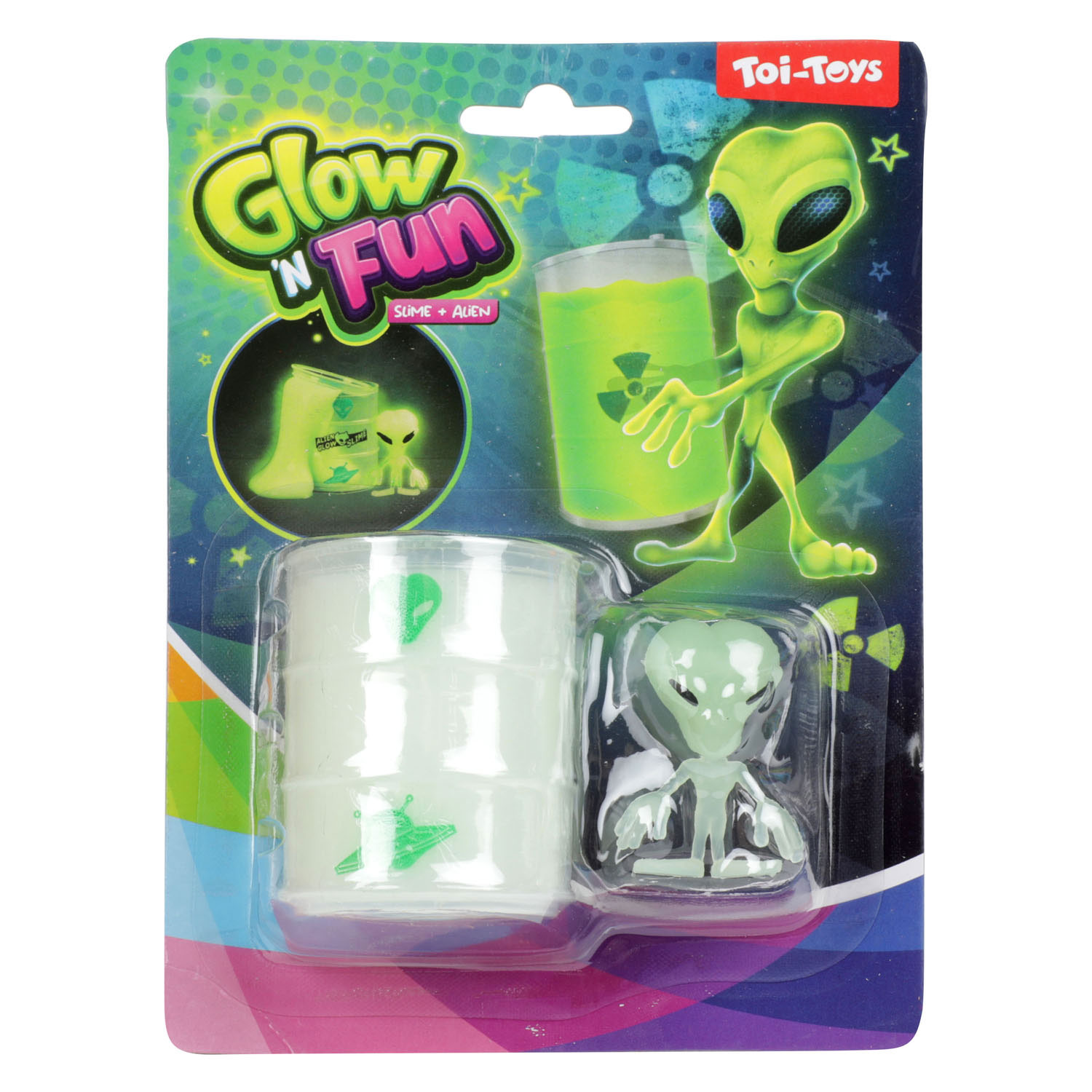 Glow N Fun Ölfass mit Glow in the Dark Slime Alien