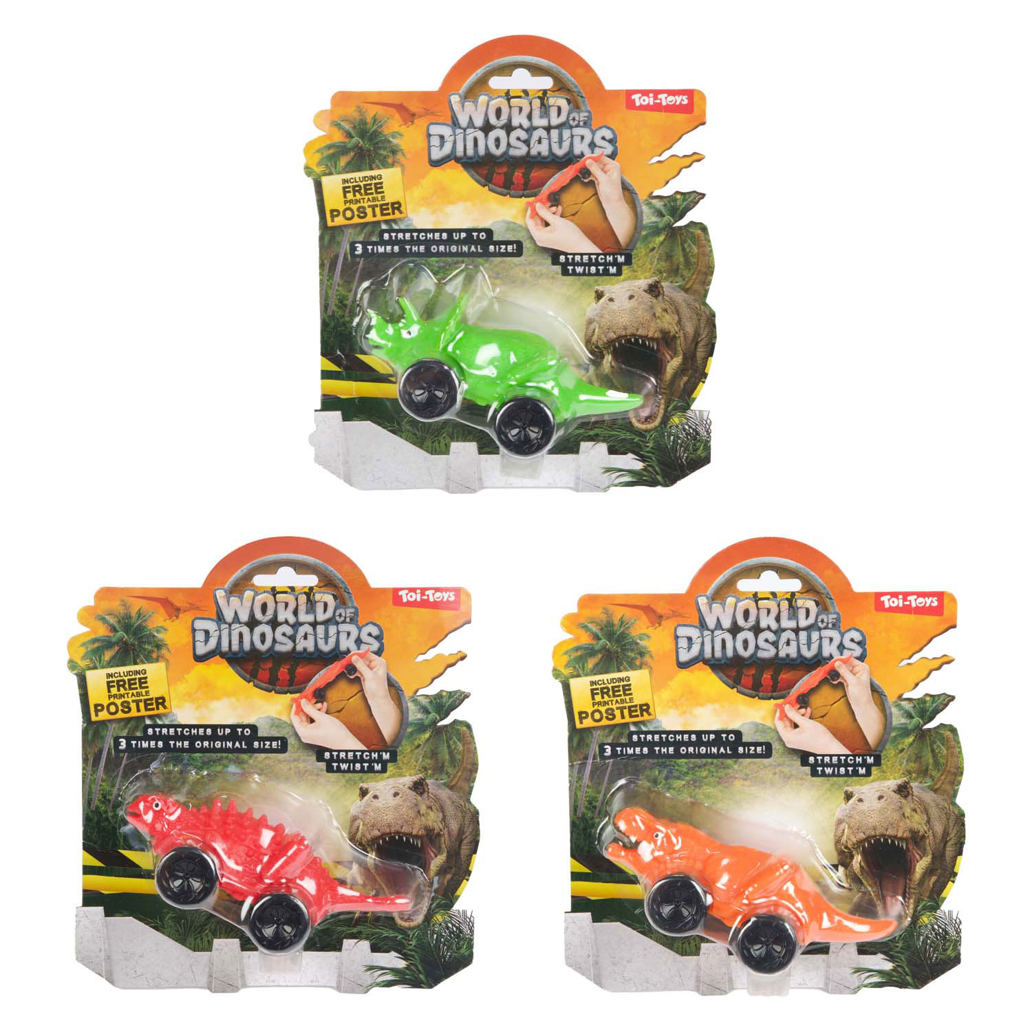 Voiture dinosaure extensible