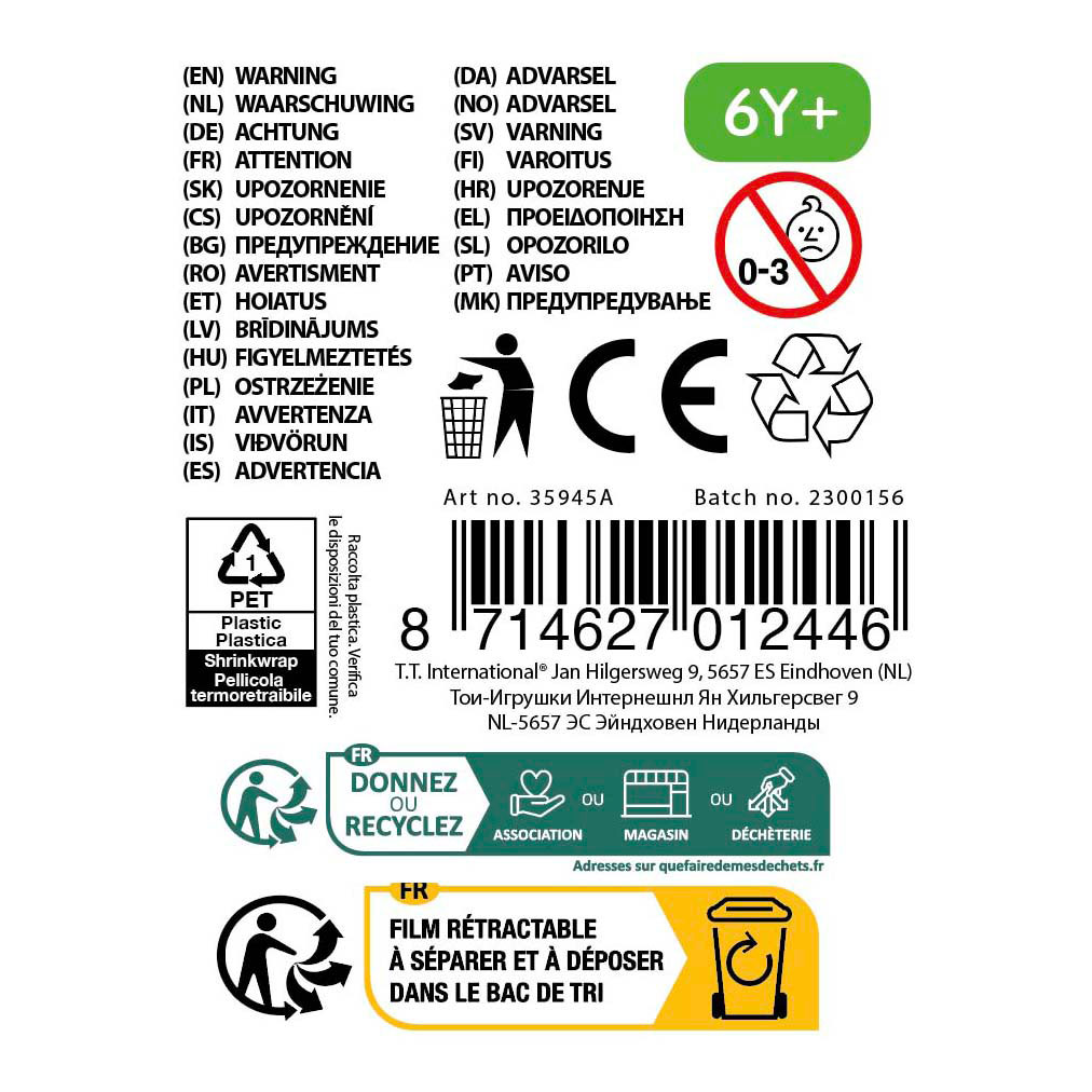 Mastic arc-en-ciel, 6 couleurs