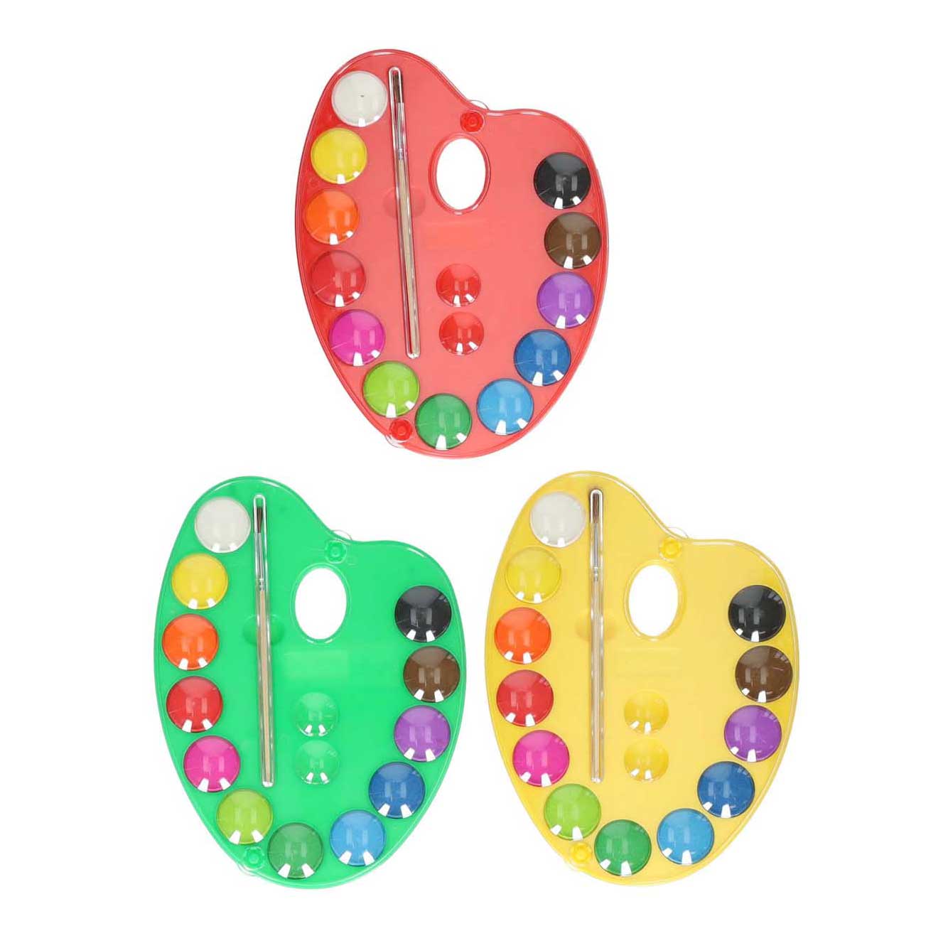 Palette de peinture 12 couleurs et pinceau