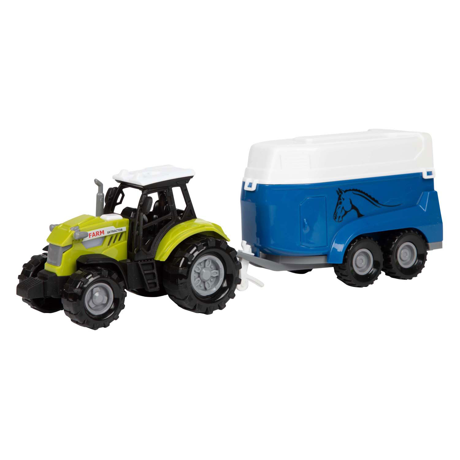 Ackers Ville Tractor en Trailer met Licht en Geluid, 10cm 