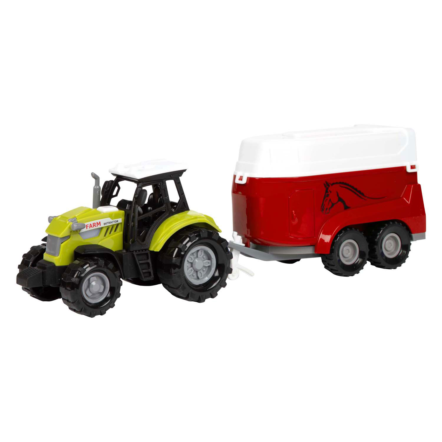 Ackers Ville Tractor en Trailer met Licht en Geluid, 10cm 