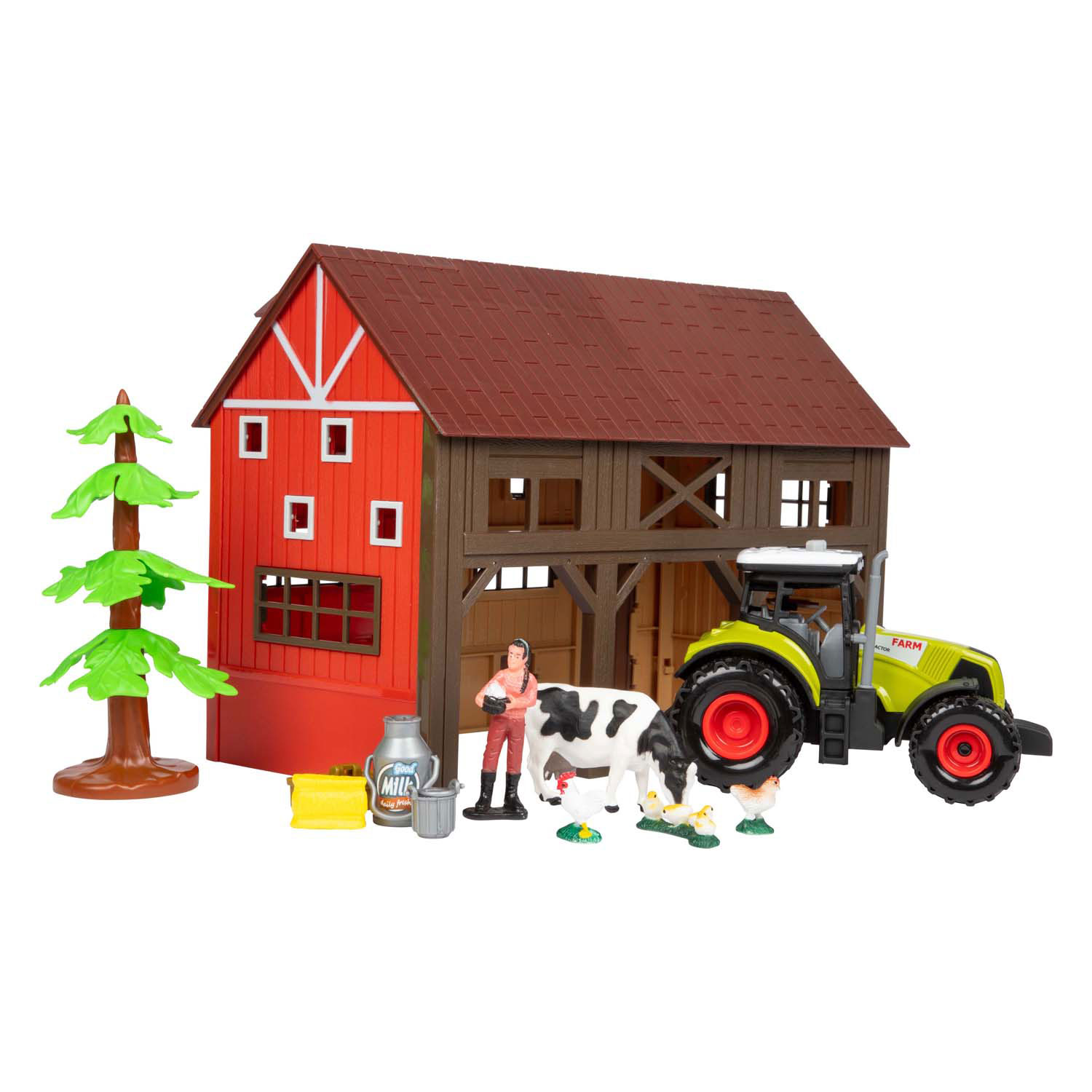 Toi-Toys Ackers ville boerderij met tractor licht en geluid speelset, 12dlg.