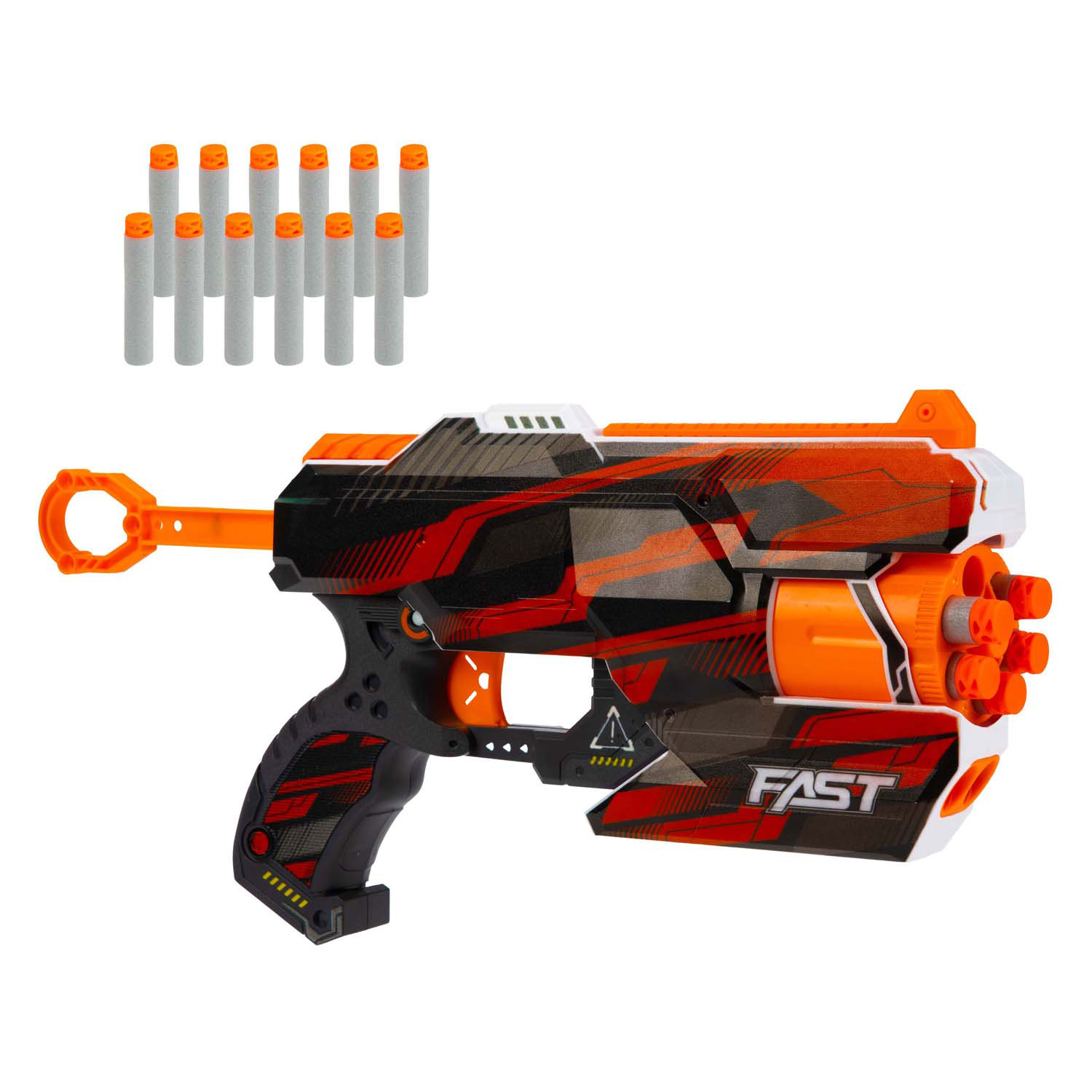 Foam Strikex Afschietpistool Six-Shot Cyclone met 12 Foampijlen