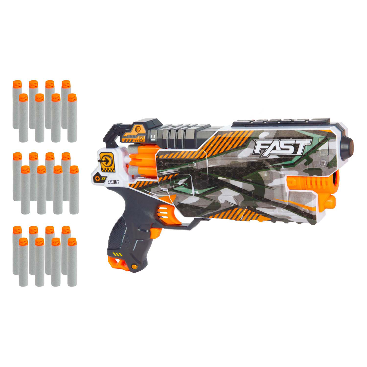 Foam Strikex Elektrisch Afschietpistool Shockwave met 24 Foampijlen