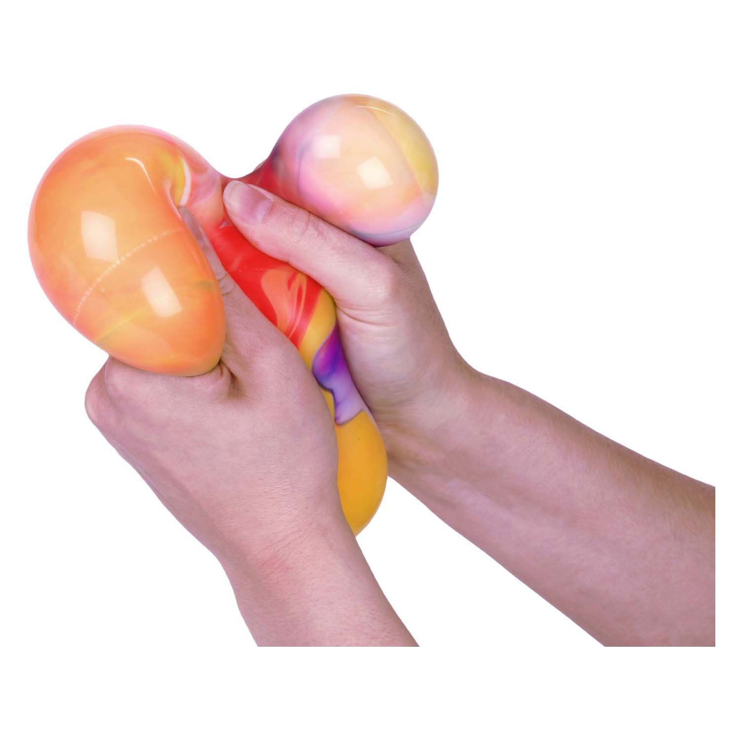 Fun Knijpbal Neon Marble met Foam, 12cm