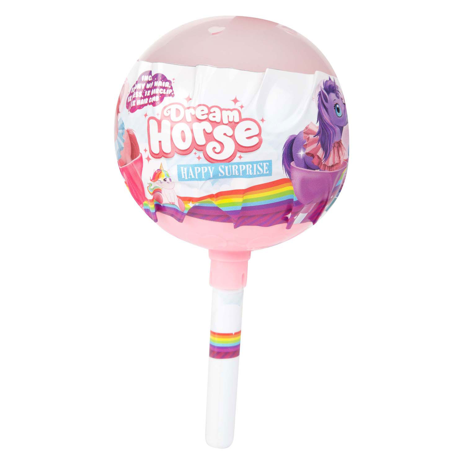 Sucette surprise Dream Horse Licorne, 10 cm