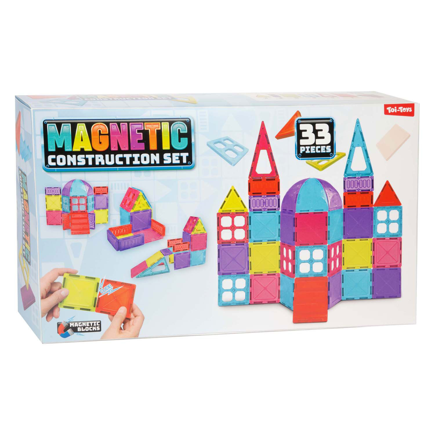 Kit de construction de panneaux magnétiques, 33 pièces.