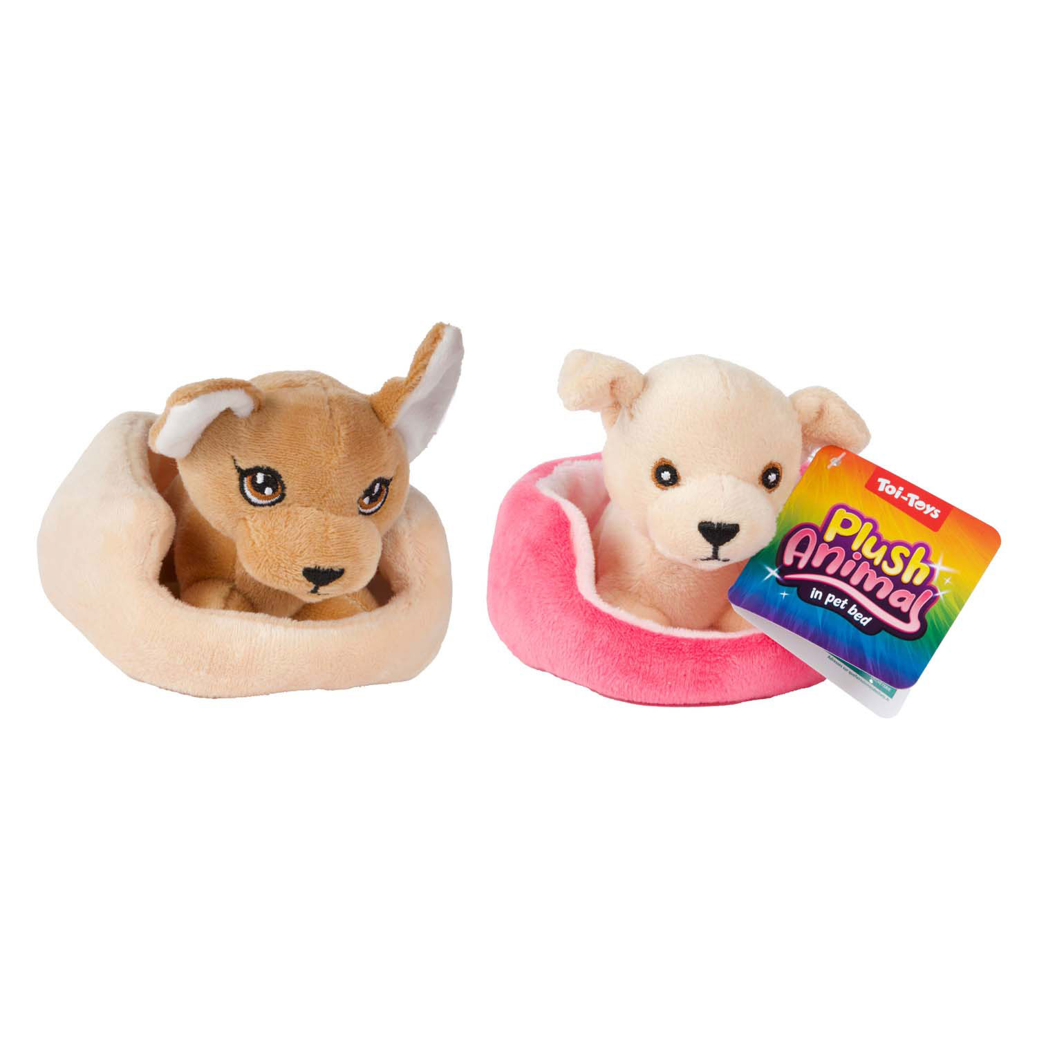 Plüschtier Hund im Korb - 11cm