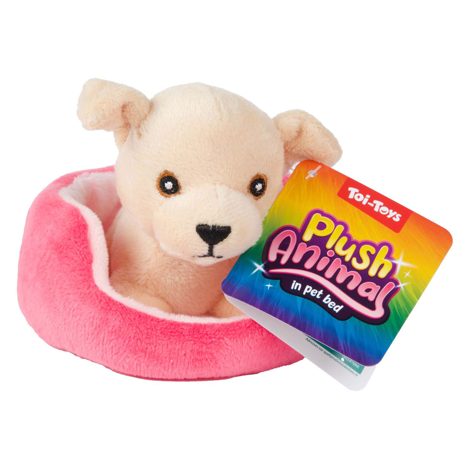 Plüschtier Hund im Korb - 11cm