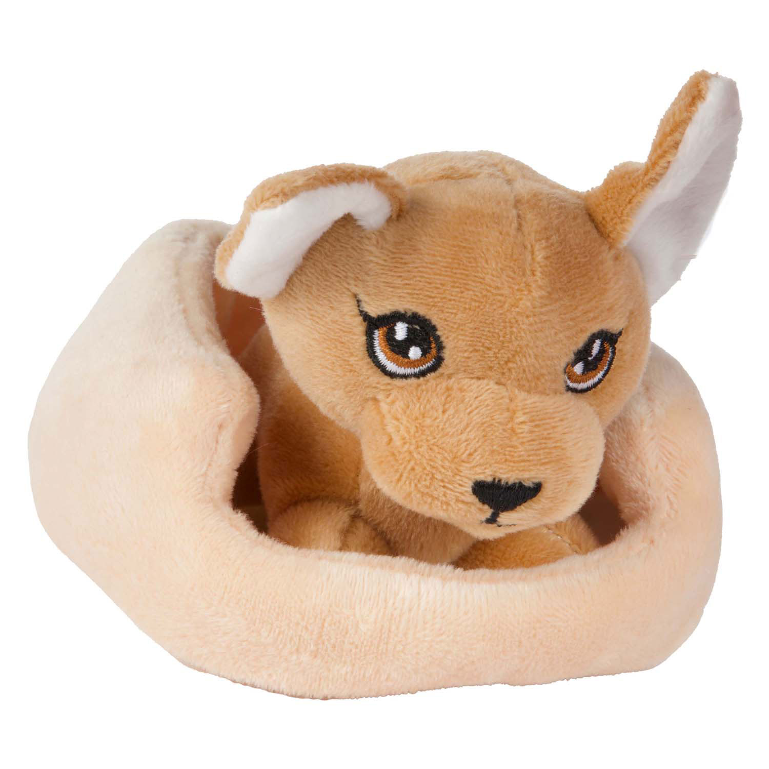 Plüschtier Hund im Korb - 11cm