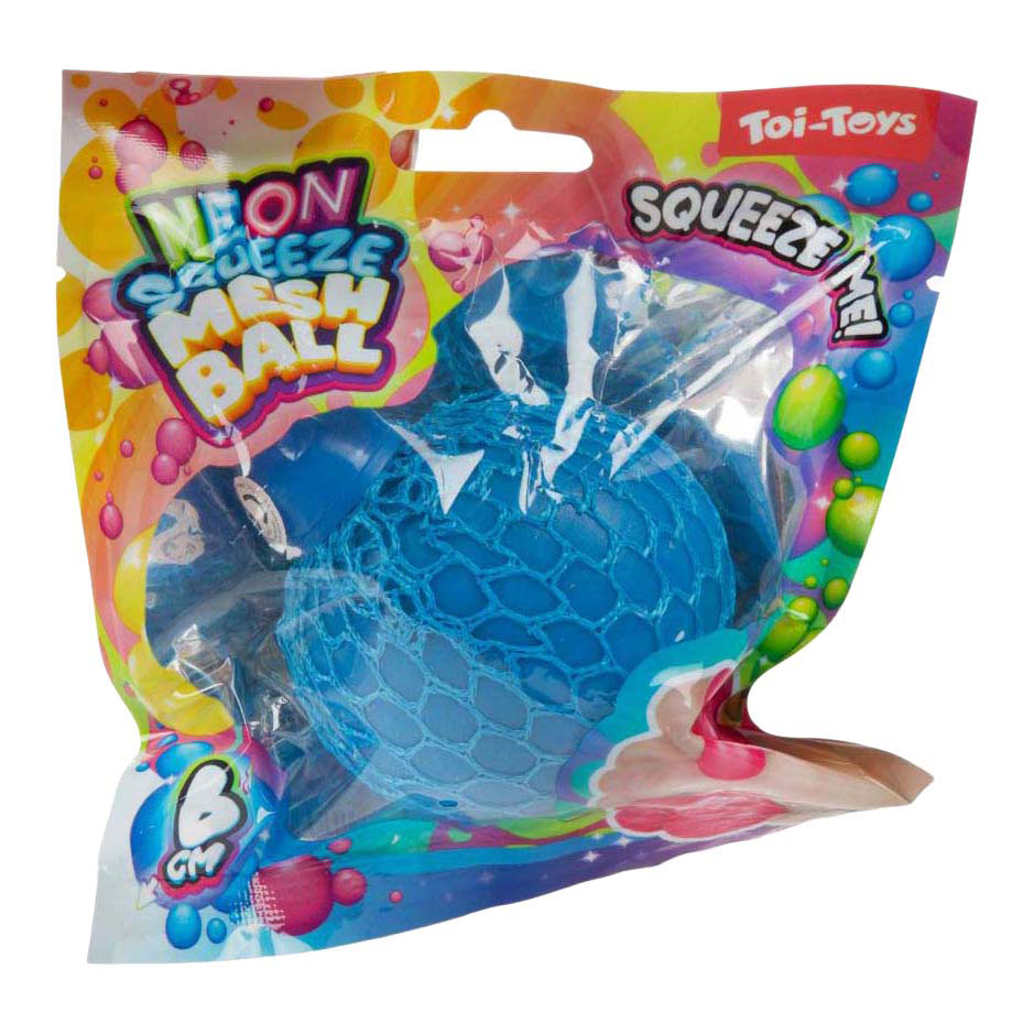 Fun Knijpbal Neon Mesh, 6 cm