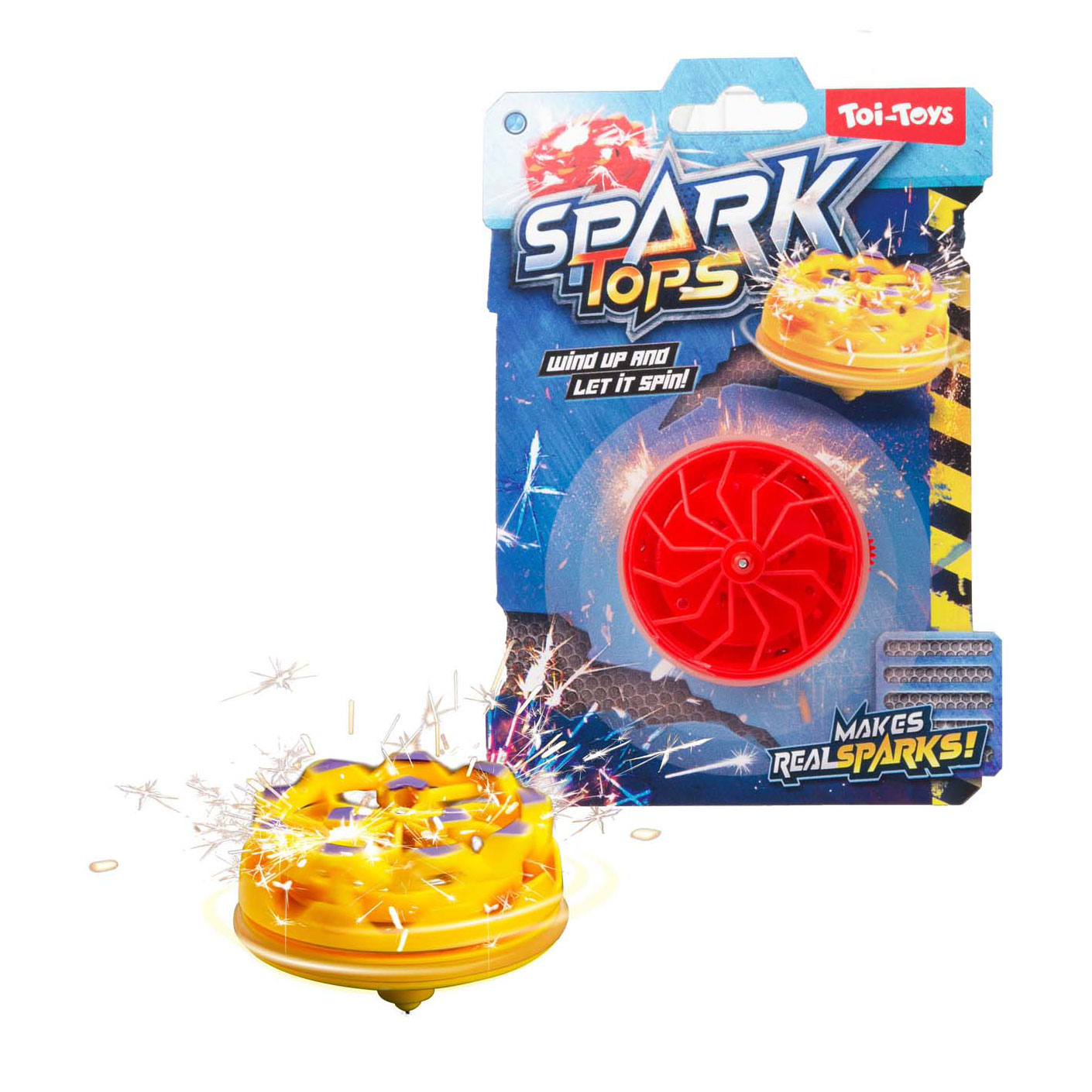 Lustiger Aufziehkreisel Sparks mit Feuerstein