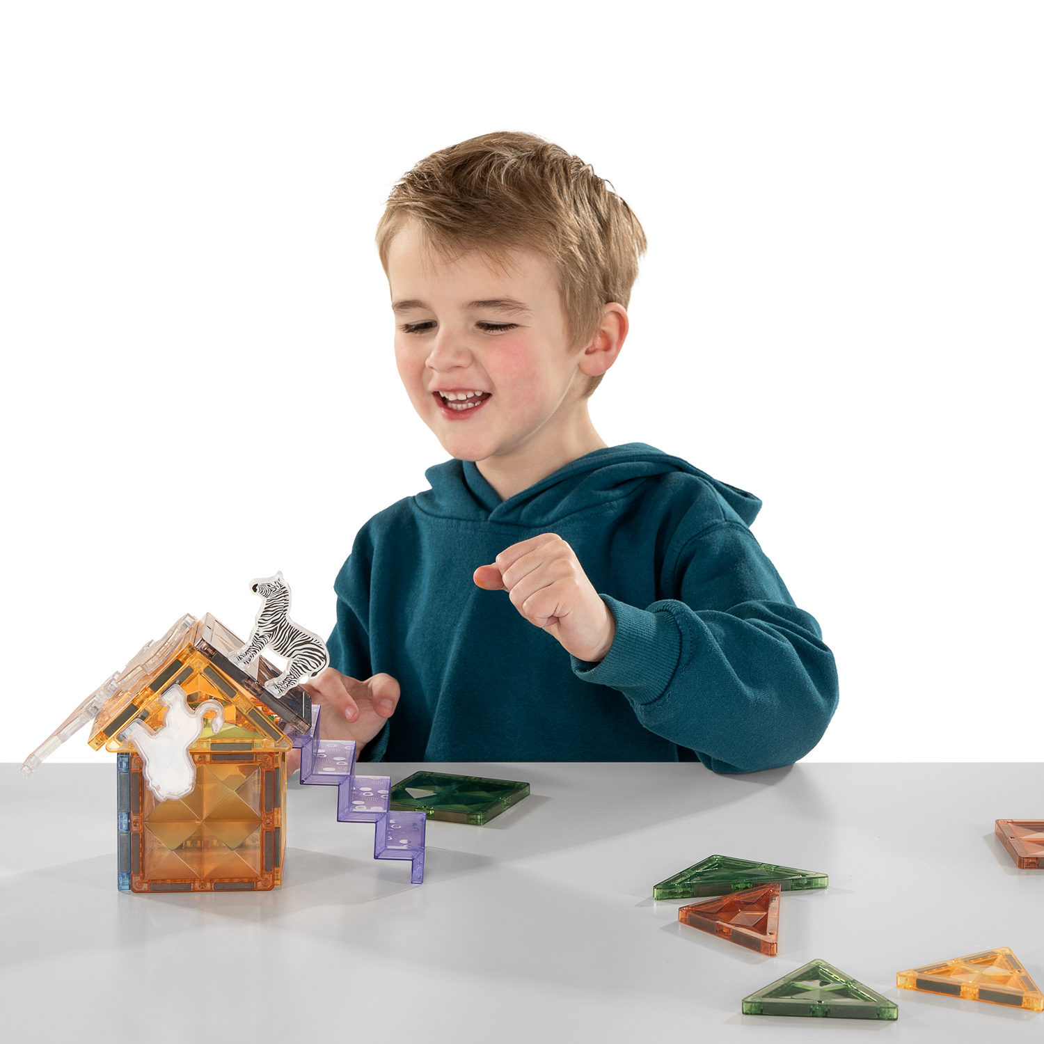 Bouwset Magneetpanelen met Wilde Dieren - 19dlg