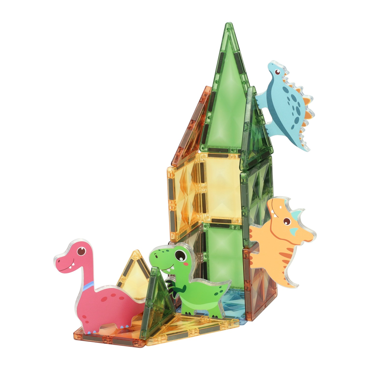 Bouwset Magneetpanelen met Dinosaurussen - 19dlg