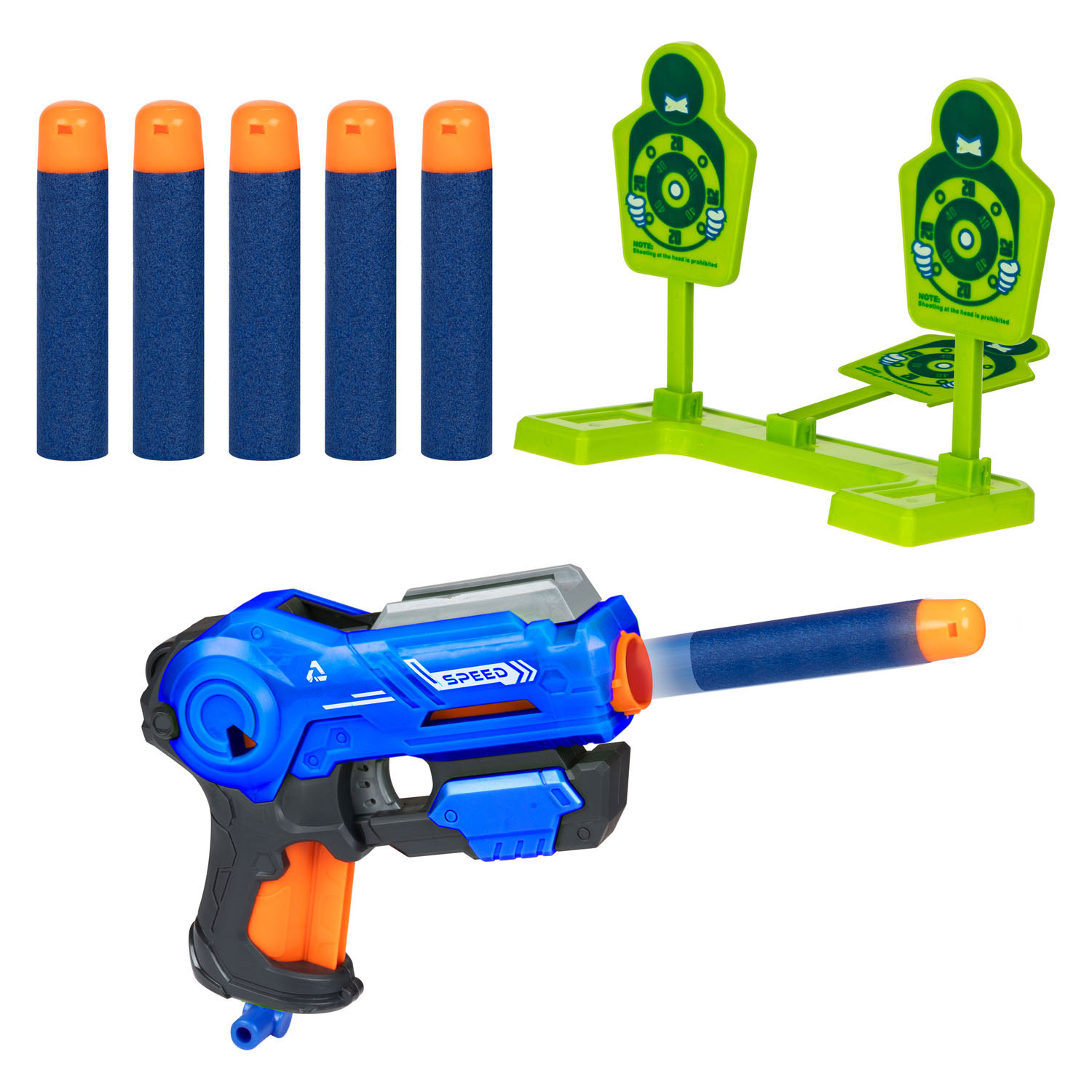 Foam Strikex Pistool met XL Foampijlen en Target - 10dlg.