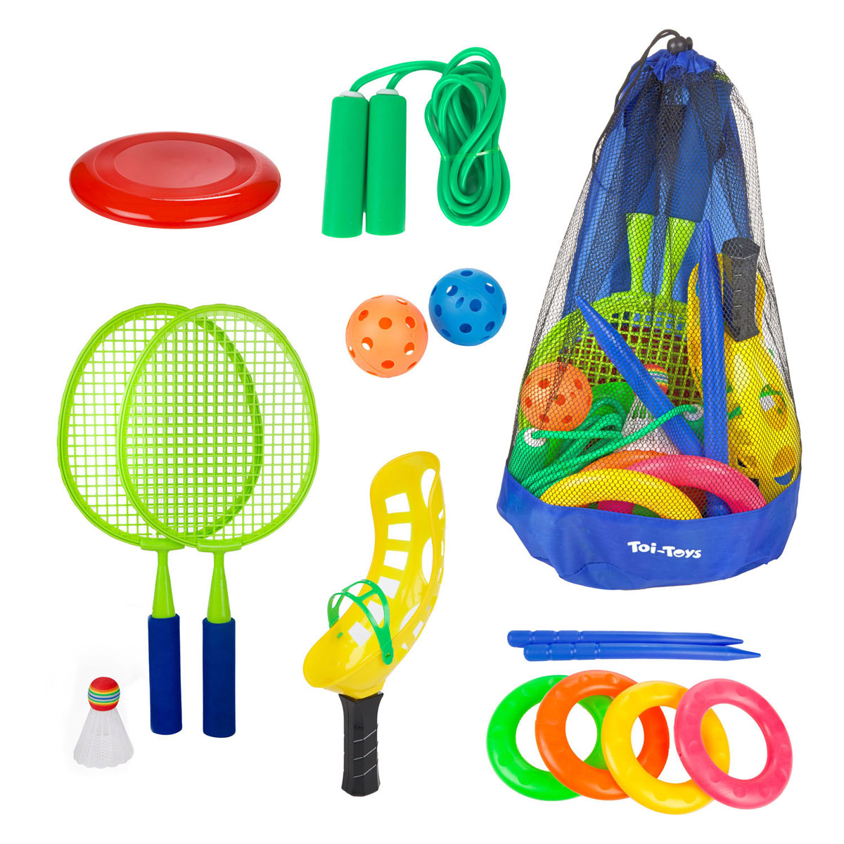 Buitenspeelgoed Set in Bewaartas - 15dlg.