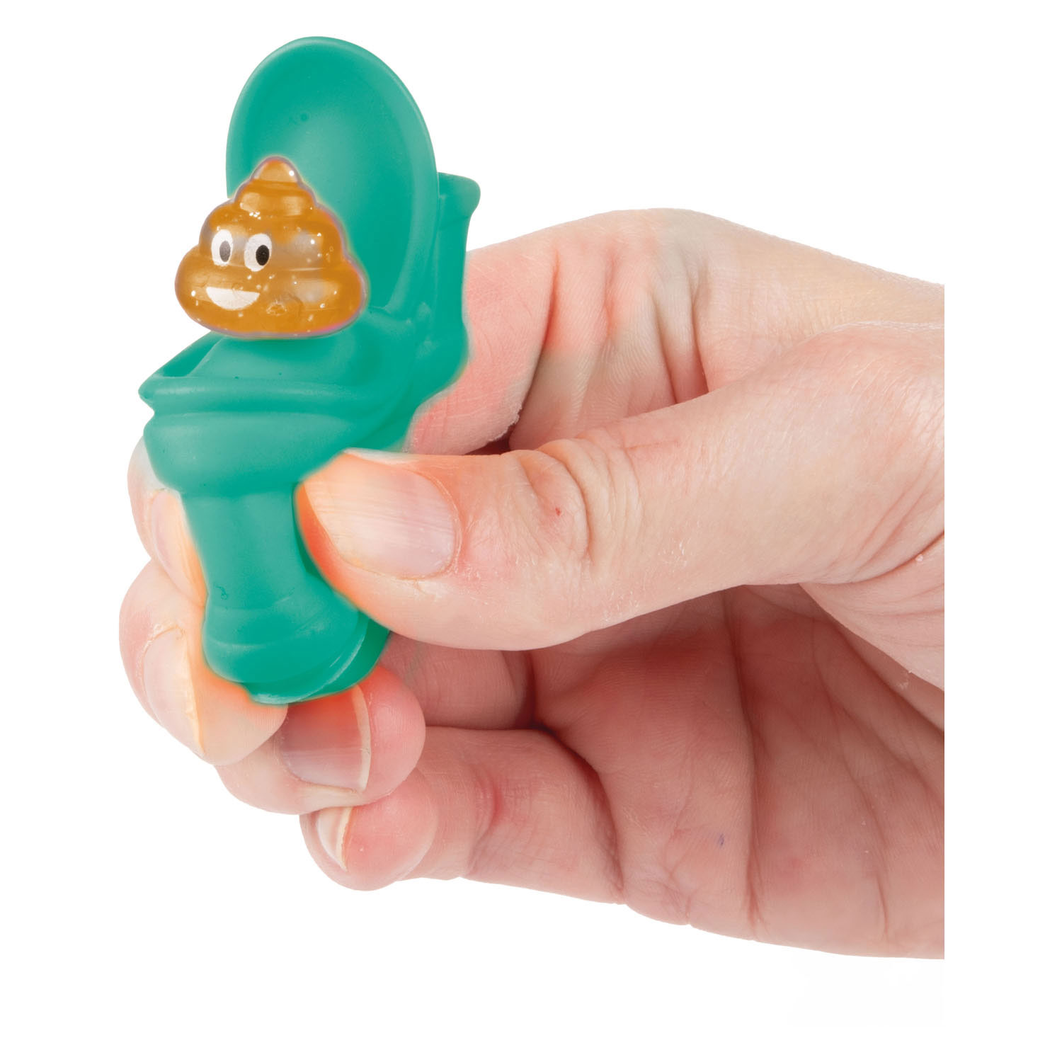 Toilettes à presser en forme de caca amusant avec caca pailleté - 3 pièces.