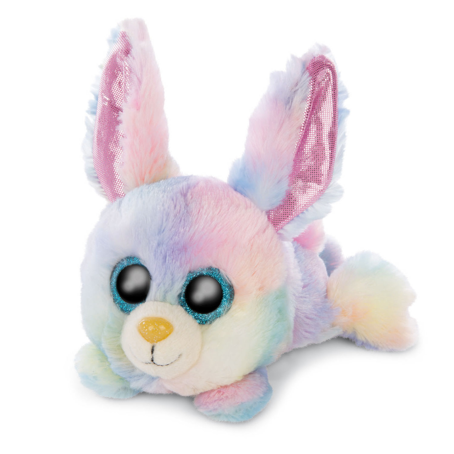 NICI Glubschis knuffel liggende konijn Rainbow Candy 15cm