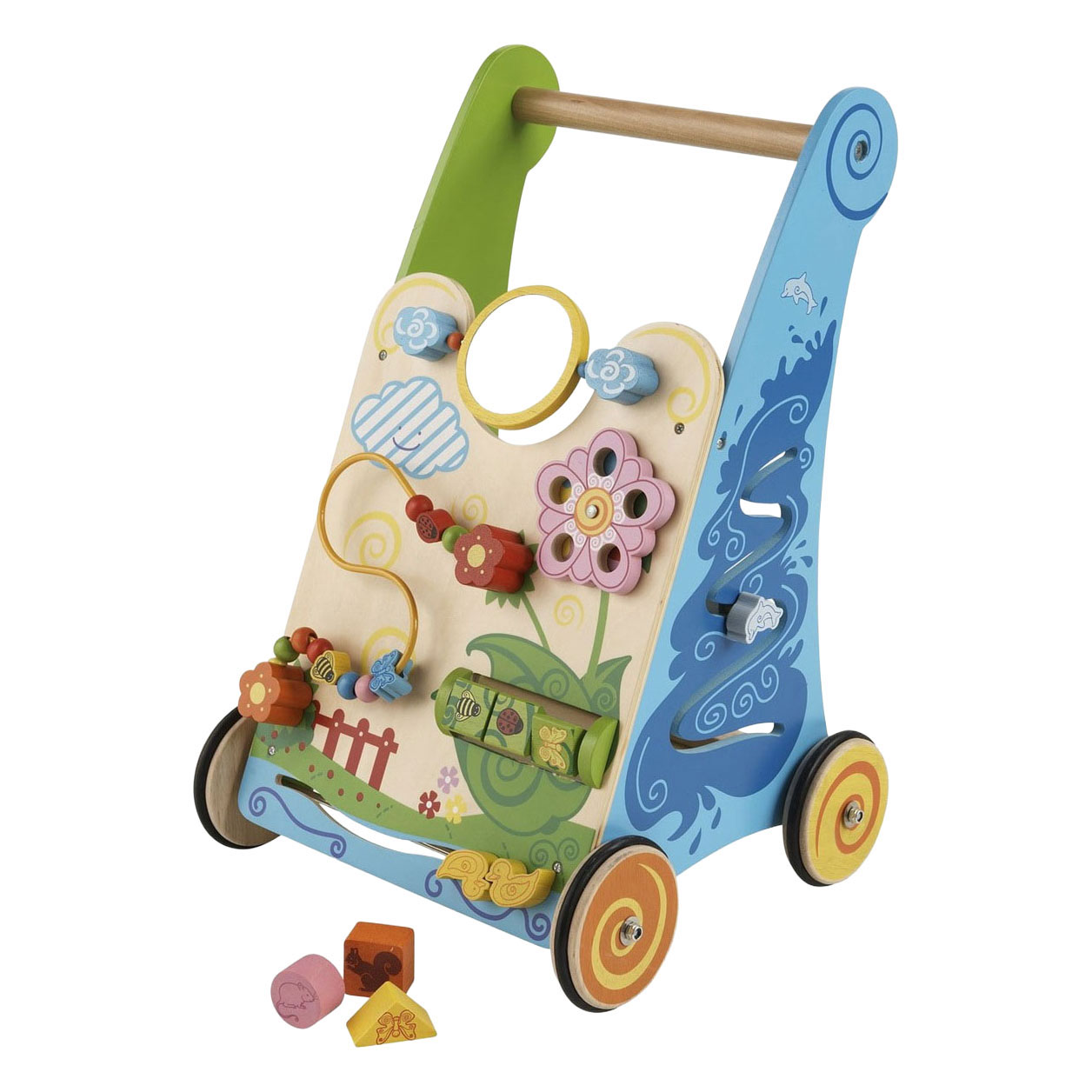 Primi Passi - Houten Loopwagen met Activiteiten