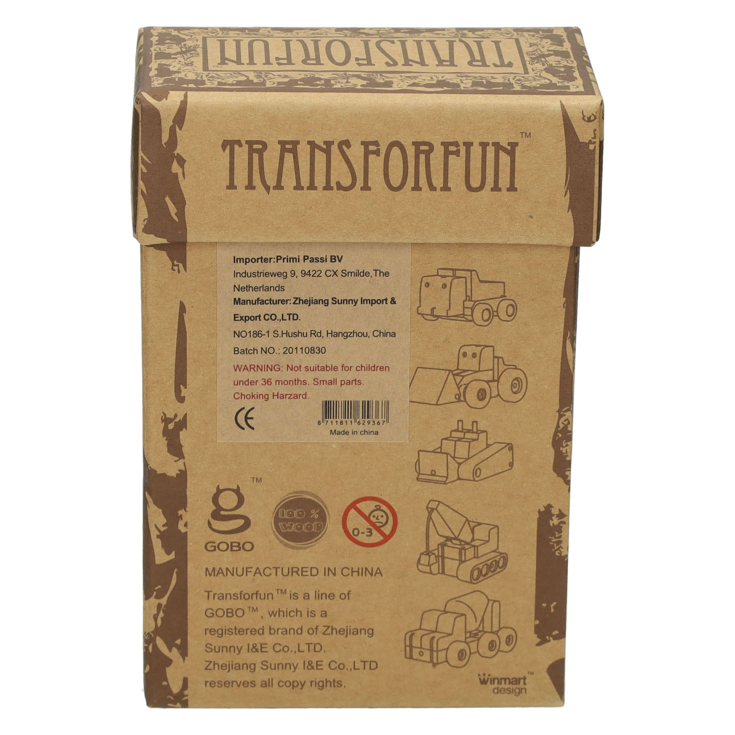 Primi Passi - Houten Transformeer Robot/Truck