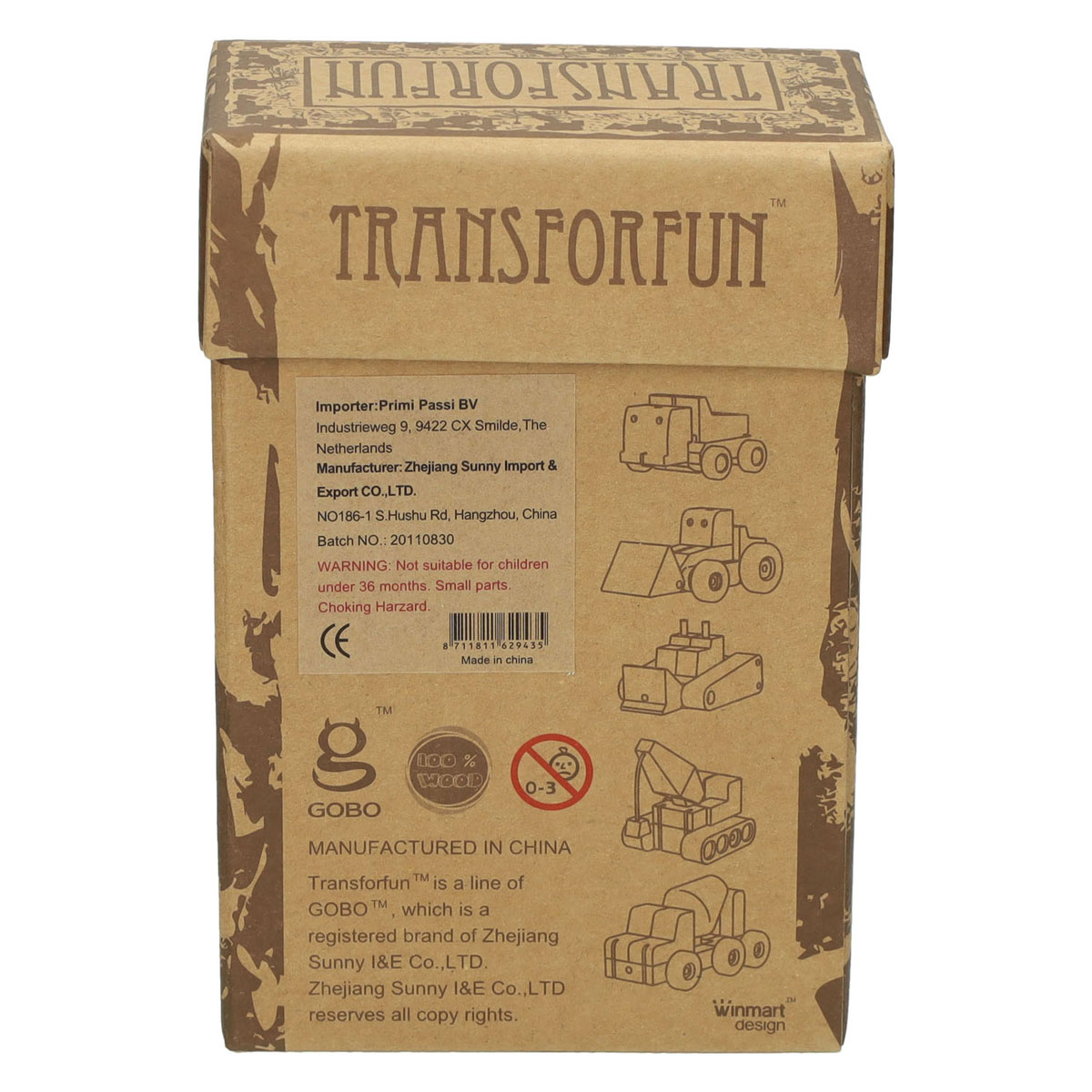 Primi Passi – Verwandlungsroboter/Schaufel aus Holz