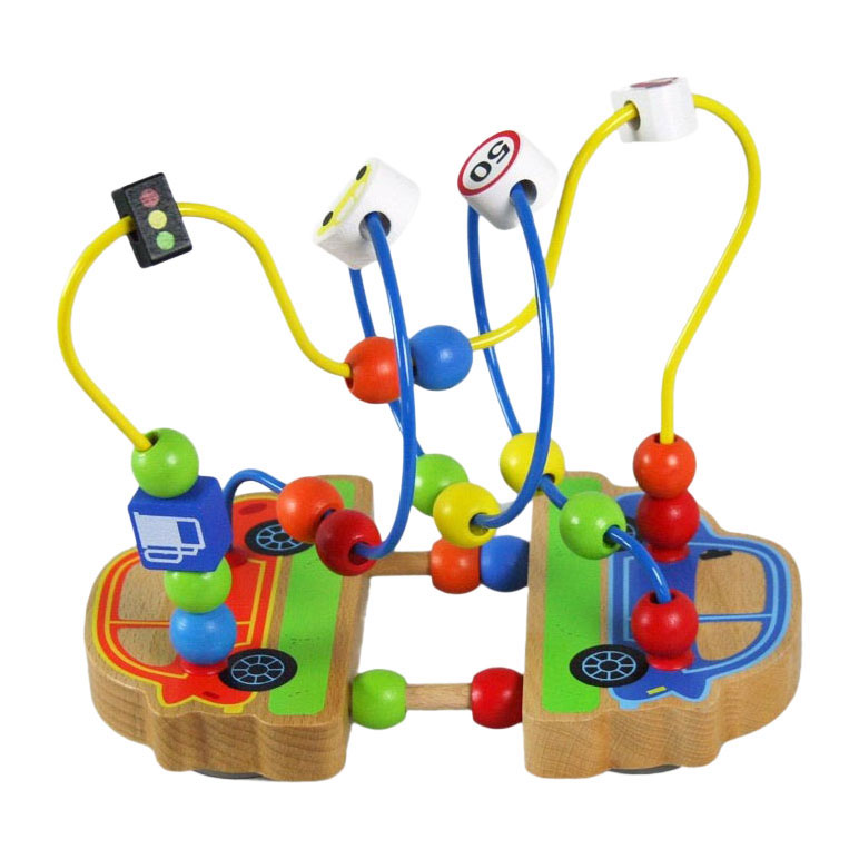 Cadre en perles de bois fantaisie