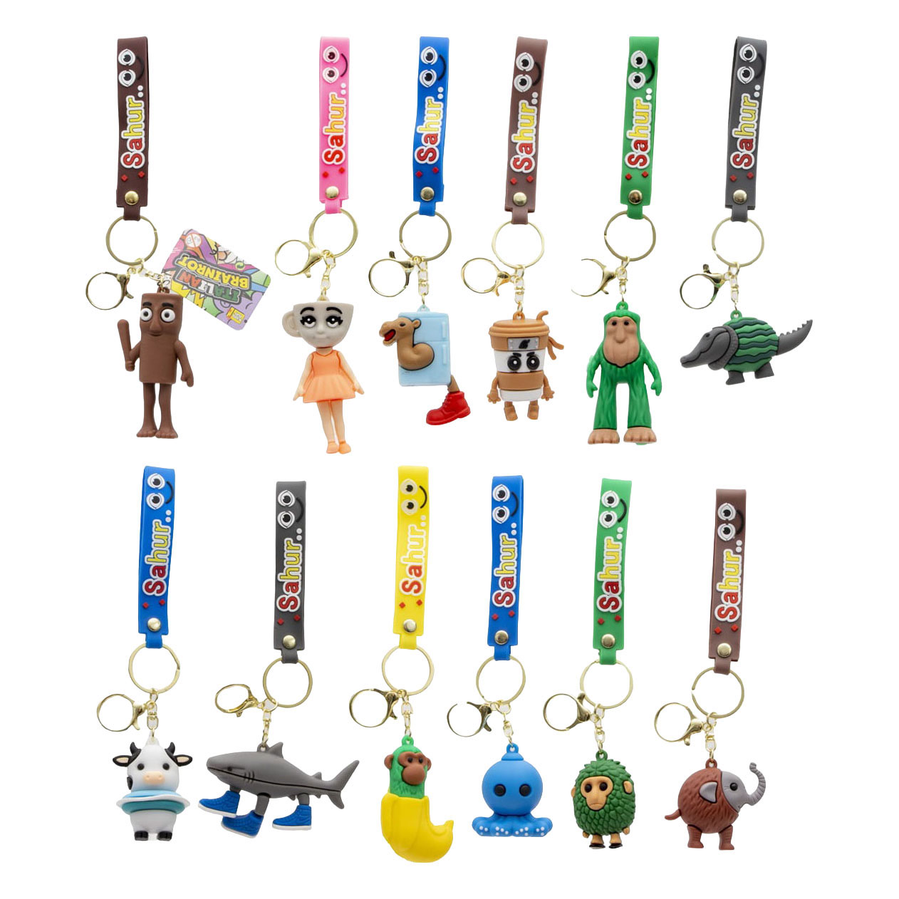 Porte-clés 3D Brainrot sur pendentif