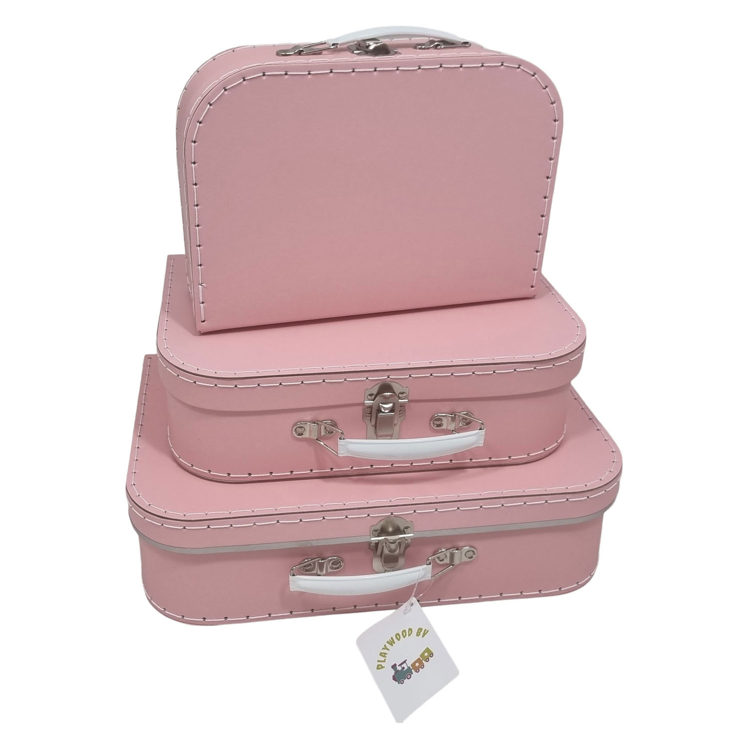 licht Prediken vrede Kartonnen Koffer Set Roze, 3st. online kopen? | Lobbes Speelgoed