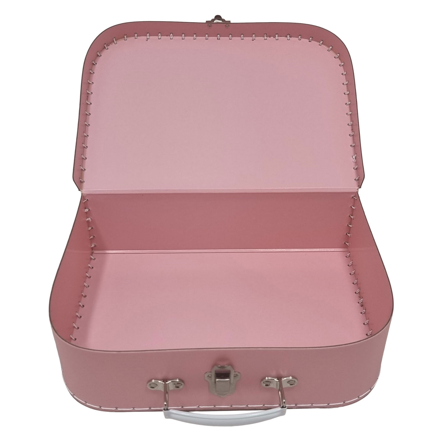 Kartonnen Koffer Set Roze, 3st.