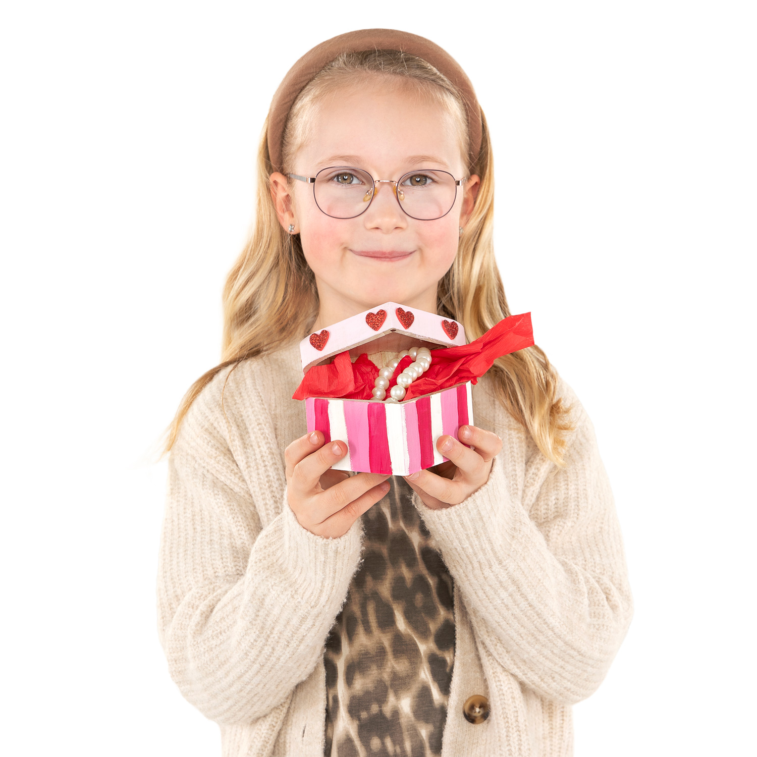 Boîte en bois en forme de cœur, 10 cm