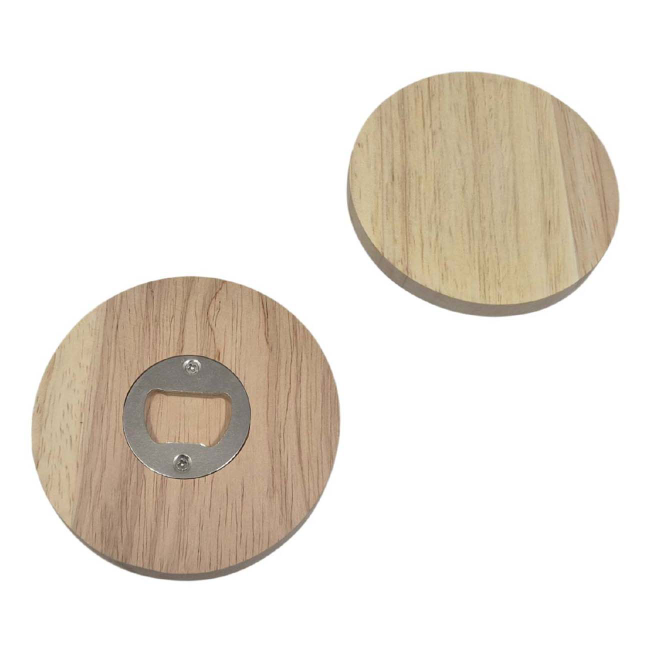 Décapsuleur rond en bois, 9,5 cm