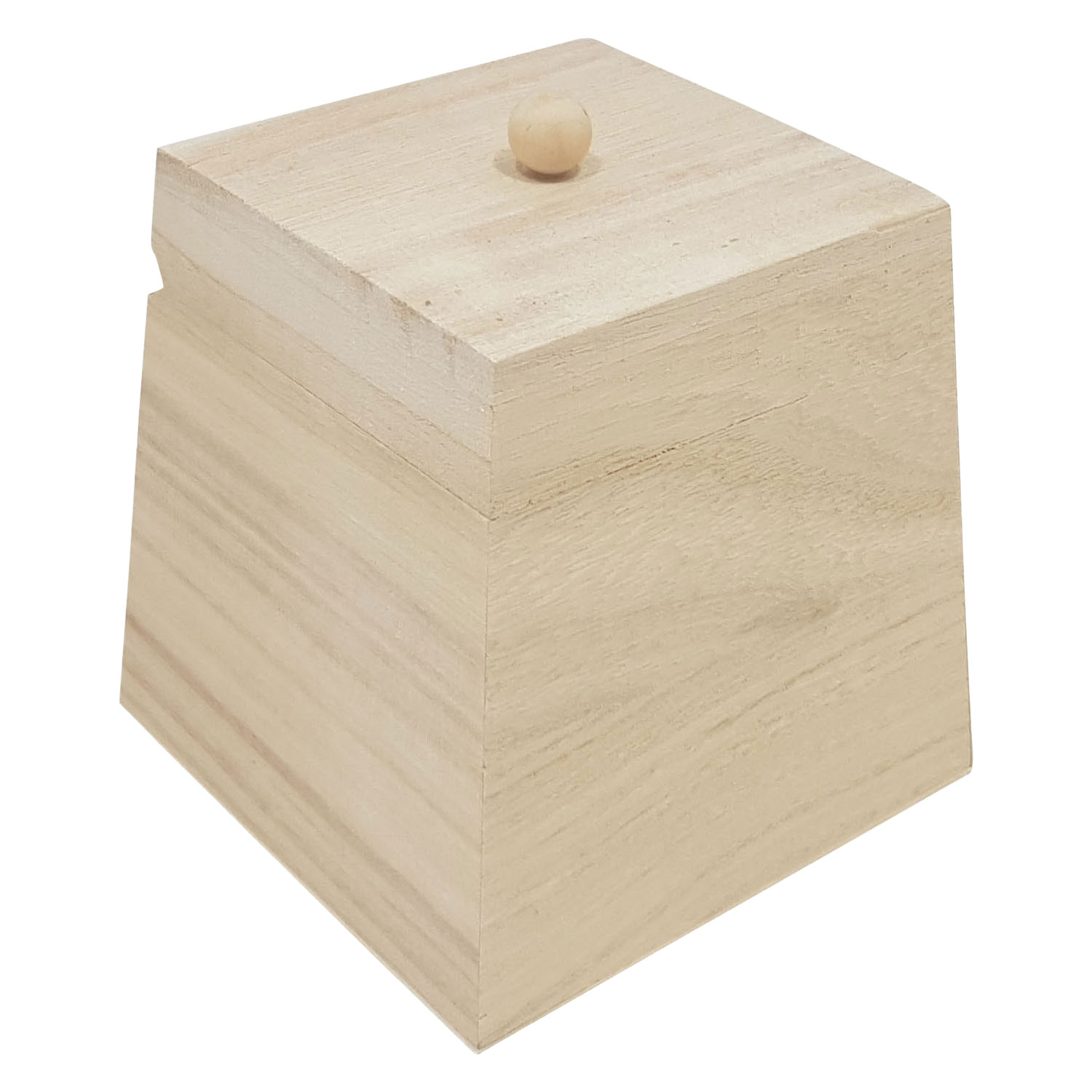 Houten Kist Vierkant met Klepdeksel