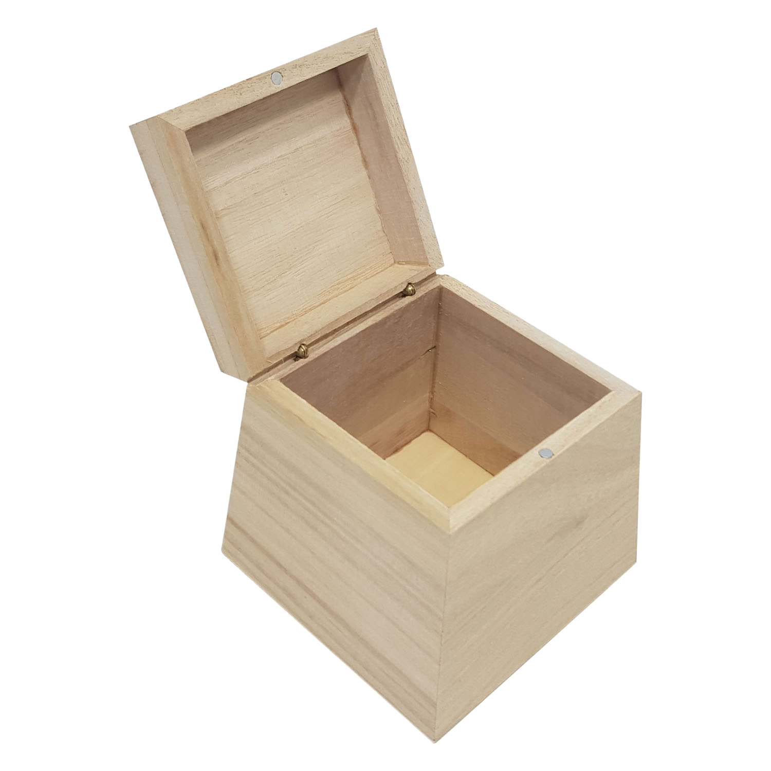 Houten Kist Vierkant met Klepdeksel