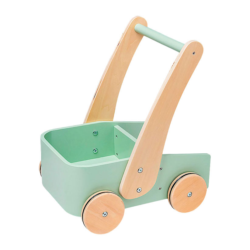 Houten Duwwagen Groen