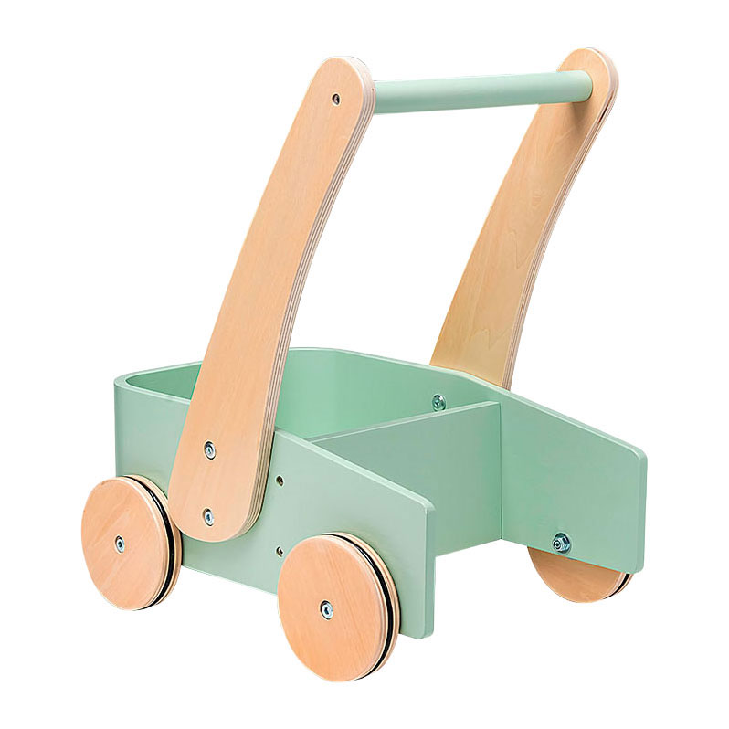 Houten Duwwagen Groen