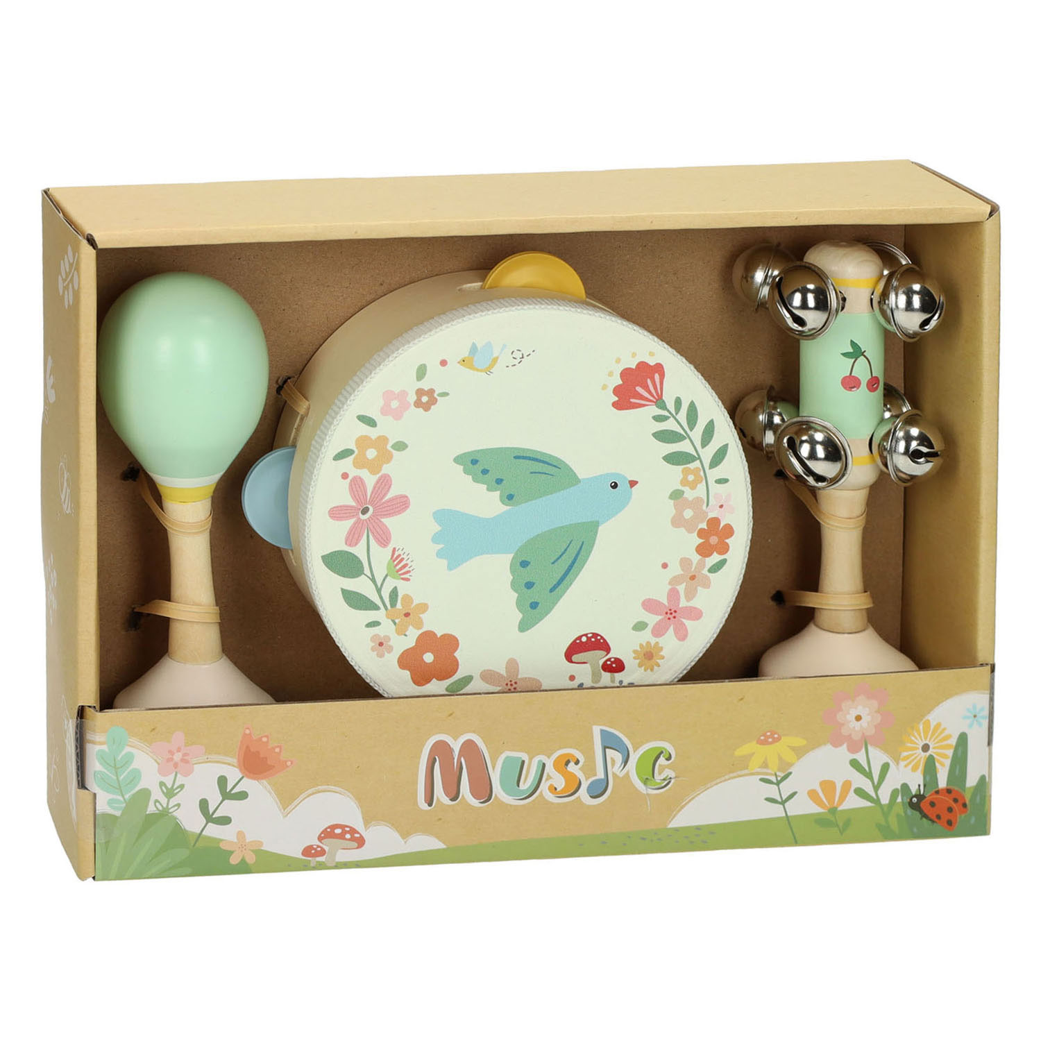 Houten Muziekset Vogel - 3dlg.