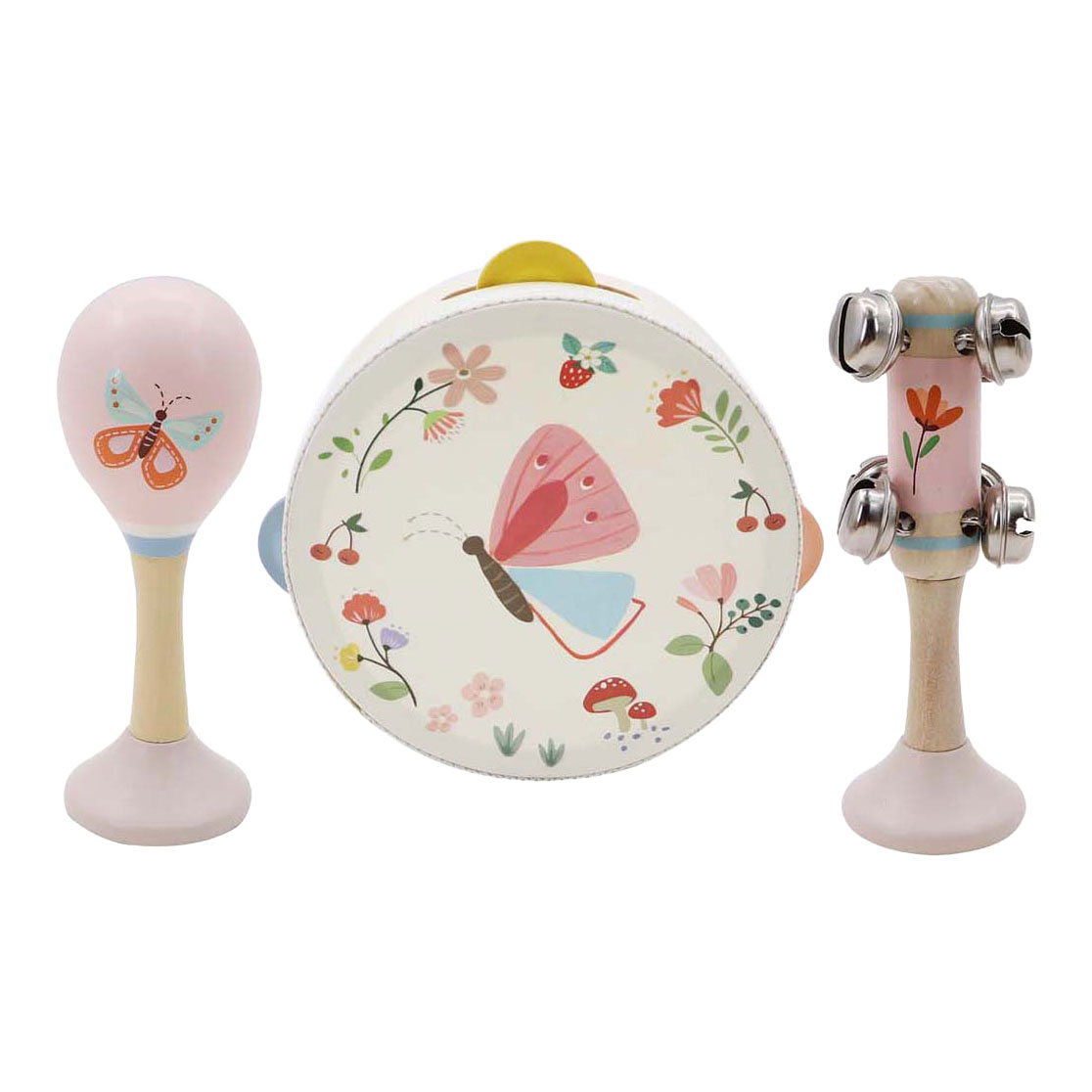 Houten Muziekset Vlinder - 3dlg.