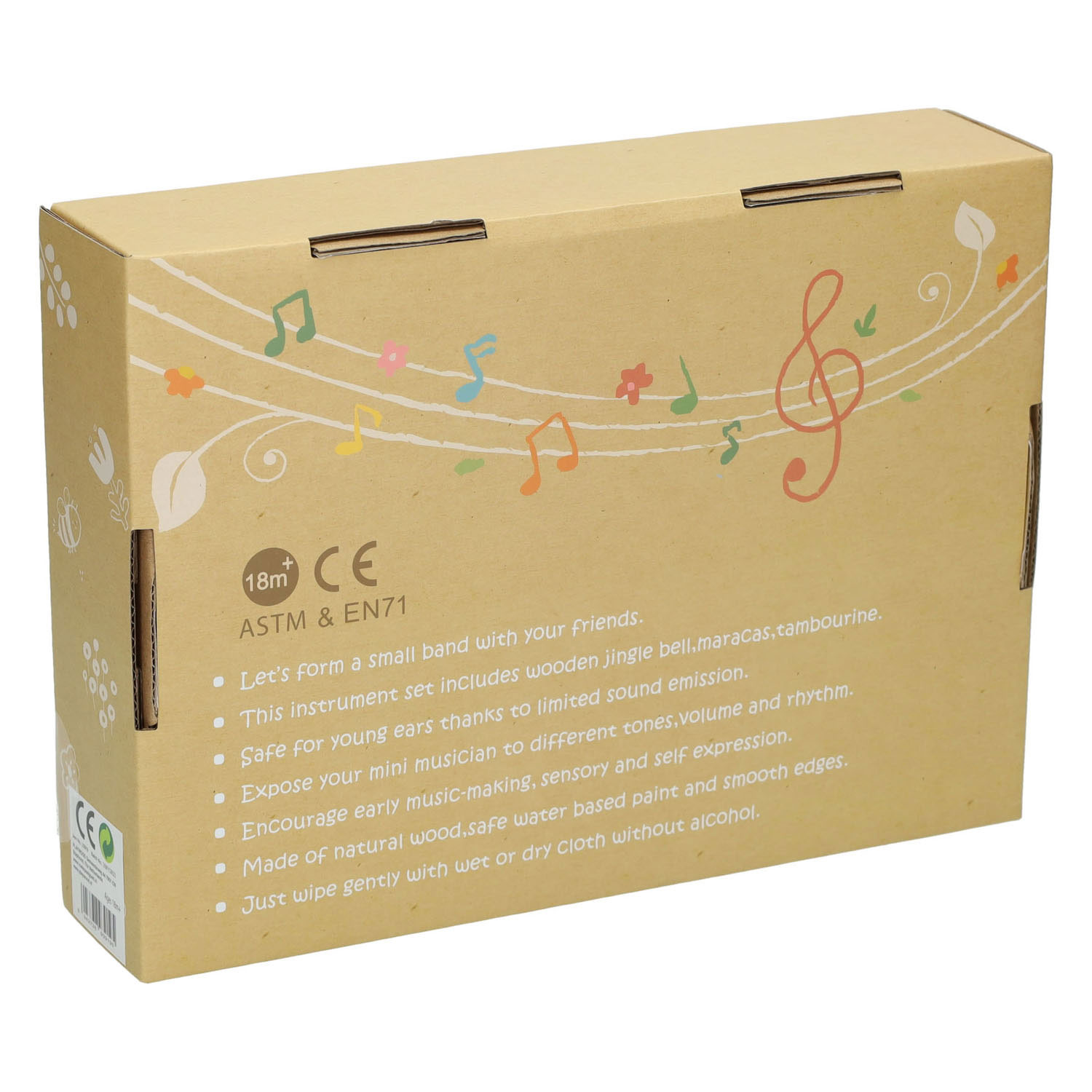 Houten Muziekset Vlinder - 3dlg.