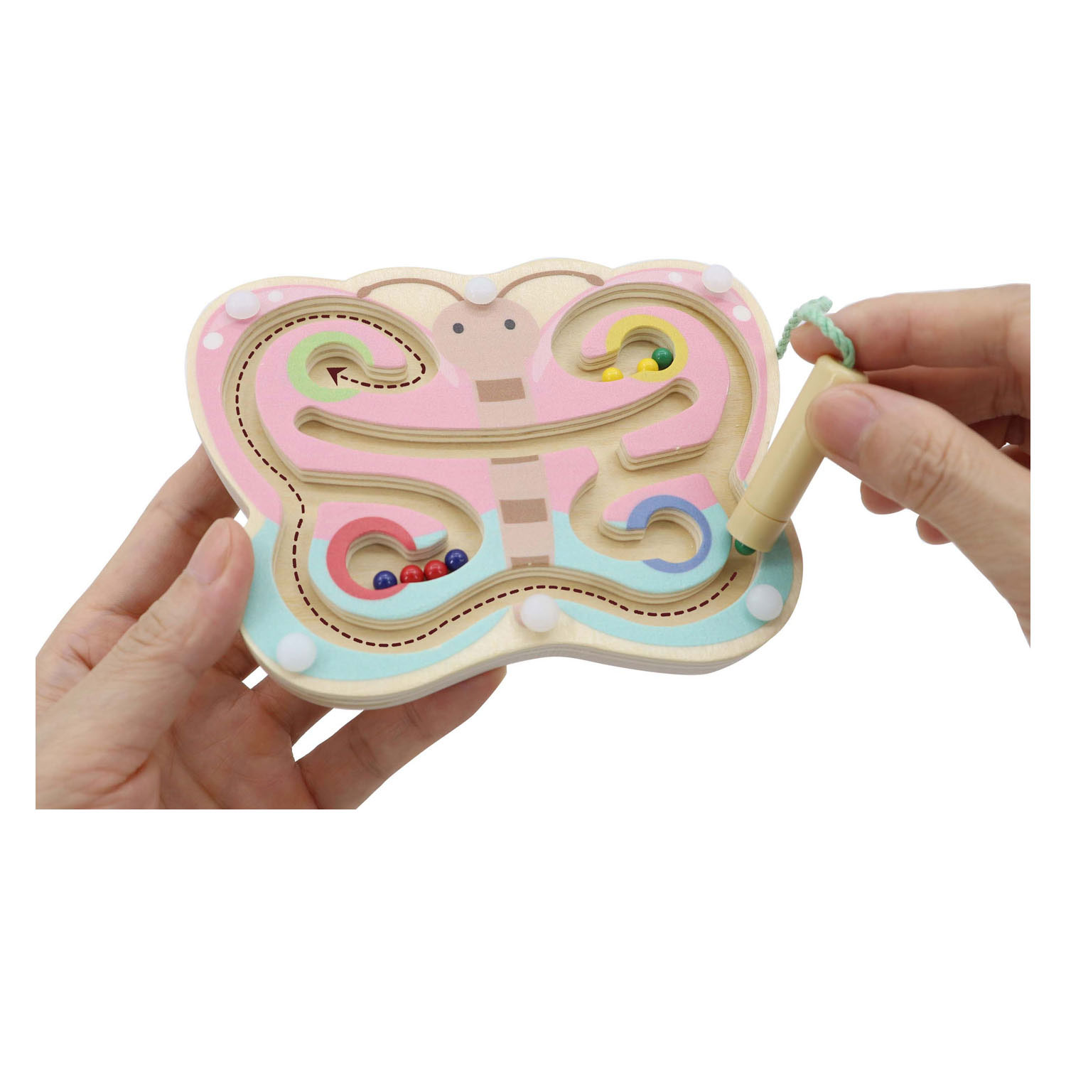 Houten Magneet Labyrint Lente Dier