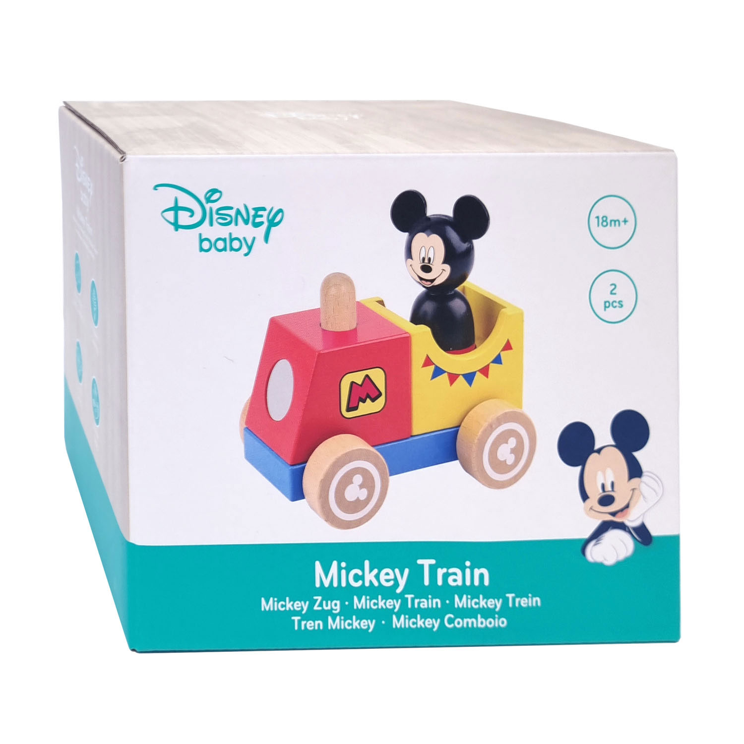 Disney Mickey Mouse Houten Stapeltrein, 4dlg.