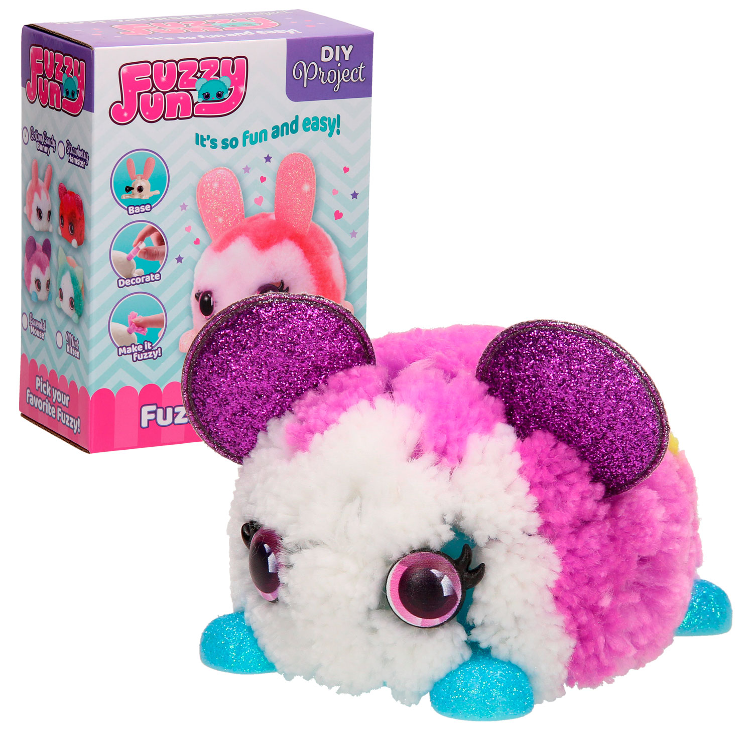 Fuzzy Fun Animals - Lavendel Mouse