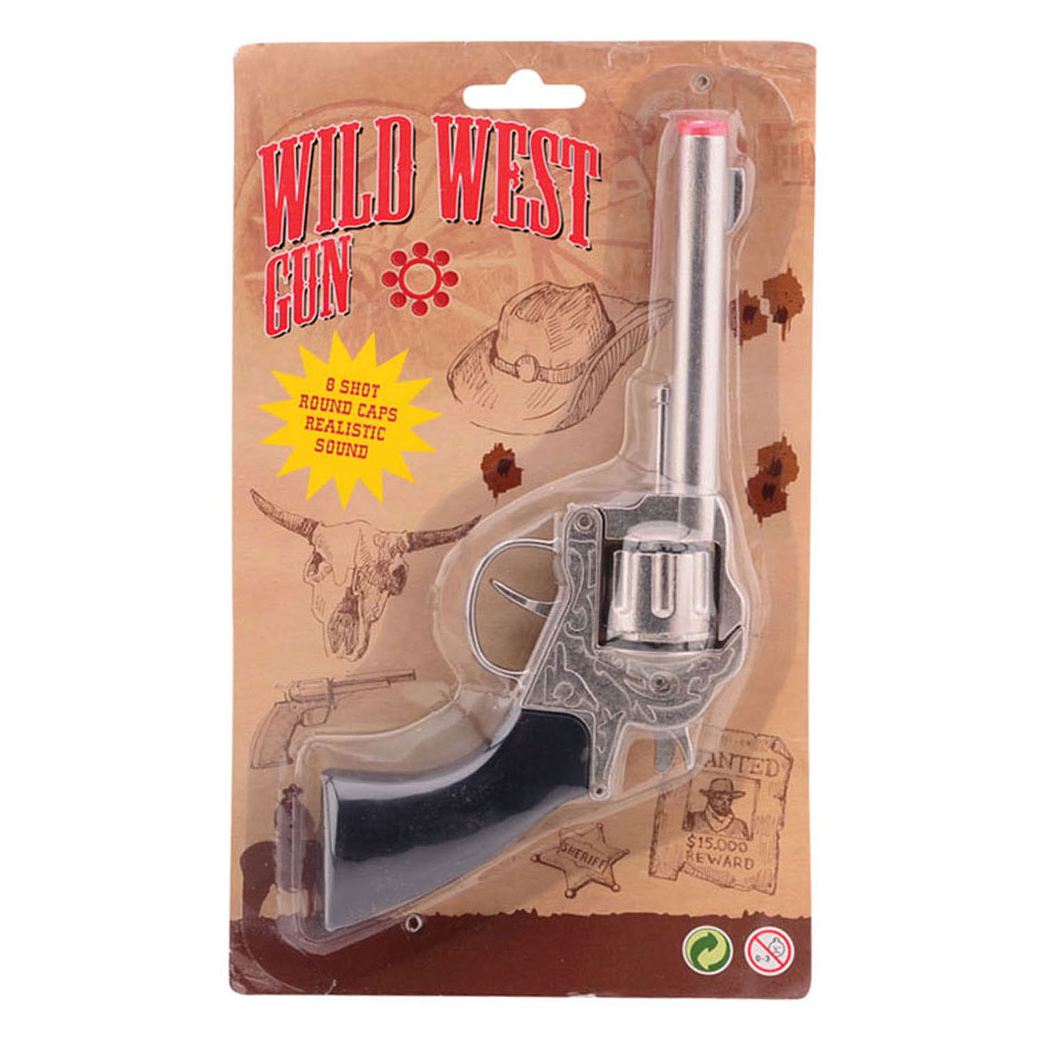 Wild-West-Cowboy-Revolver, 8 Schuss