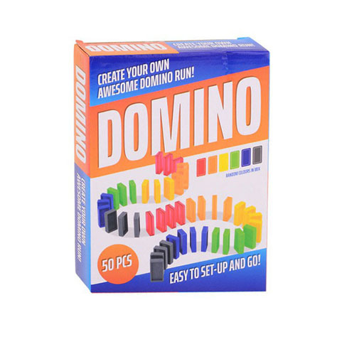 Farbige Dominosteine, 50 Stück.