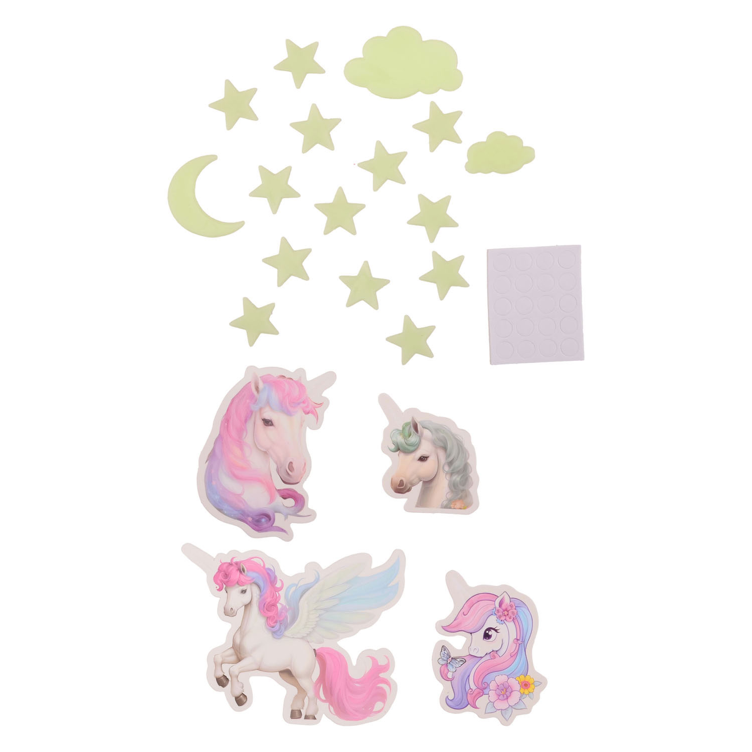 Stickers muraux licorne qui brillent dans le noir