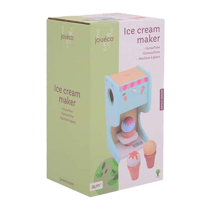 Machine à glace en bois Joueco avec boules de glace, 6 pcs.