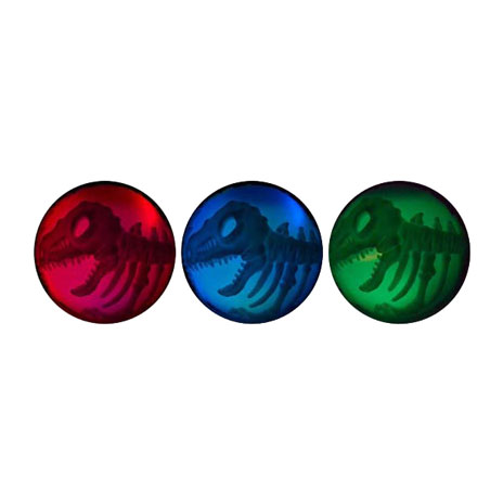 Lichtgevende Dino Stuiterbal, 8cm