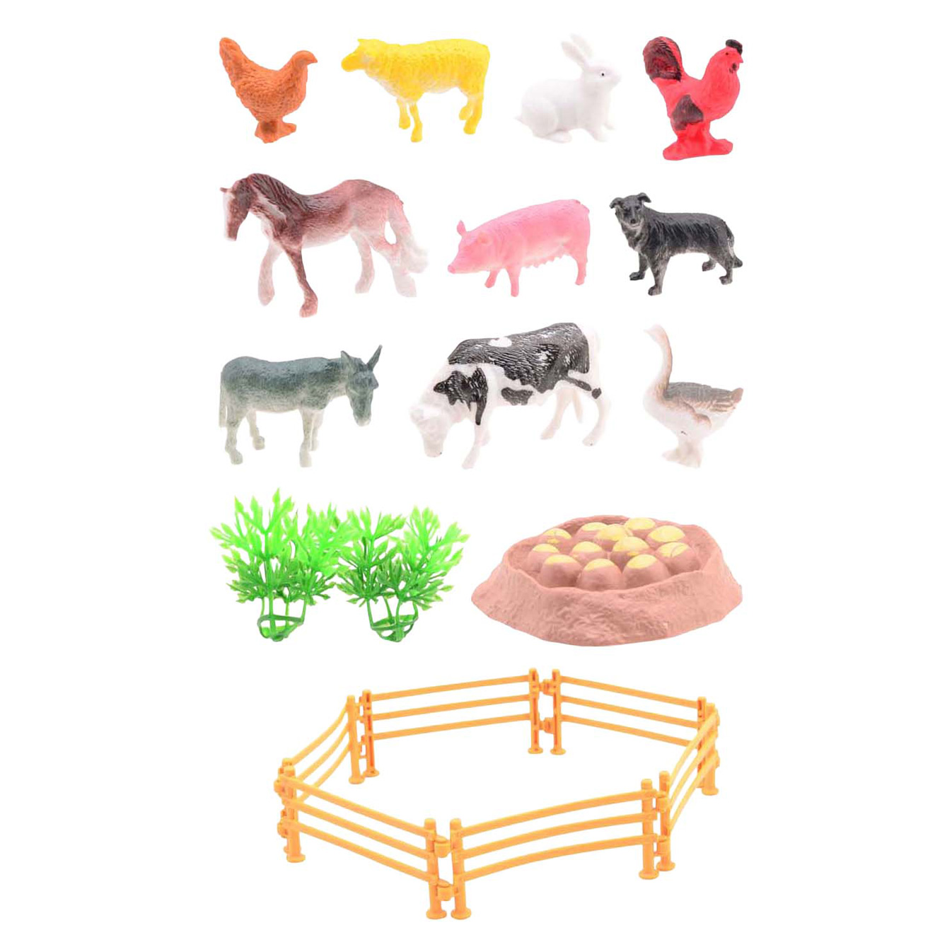 Animal World - Coffret de jeu Animaux de la ferme, 19 pièces.